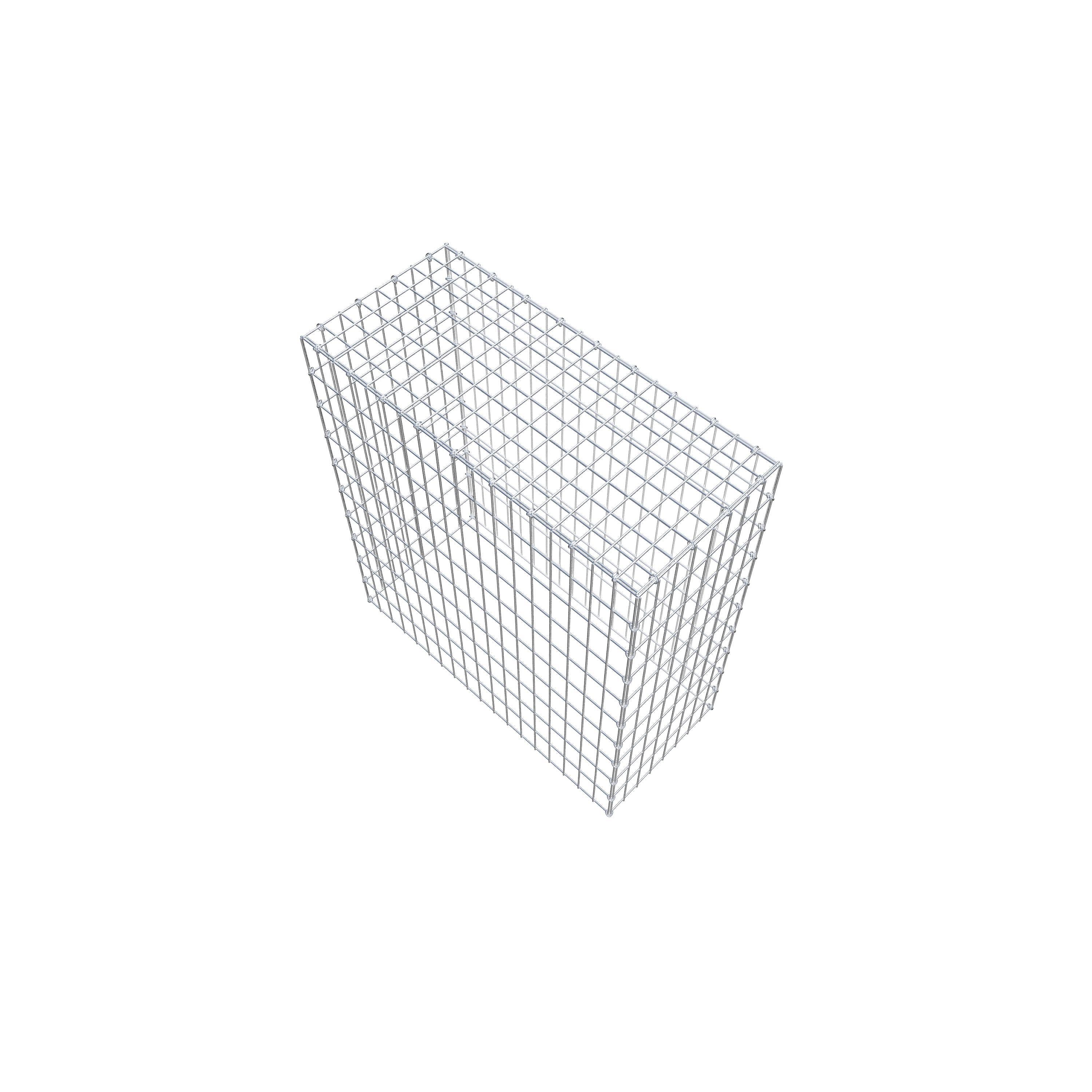 Monteret gabion type 3 100 cm x 90 cm x 40 cm (L x H x D), maskestørrelse 5 cm x 10 cm, C-ring