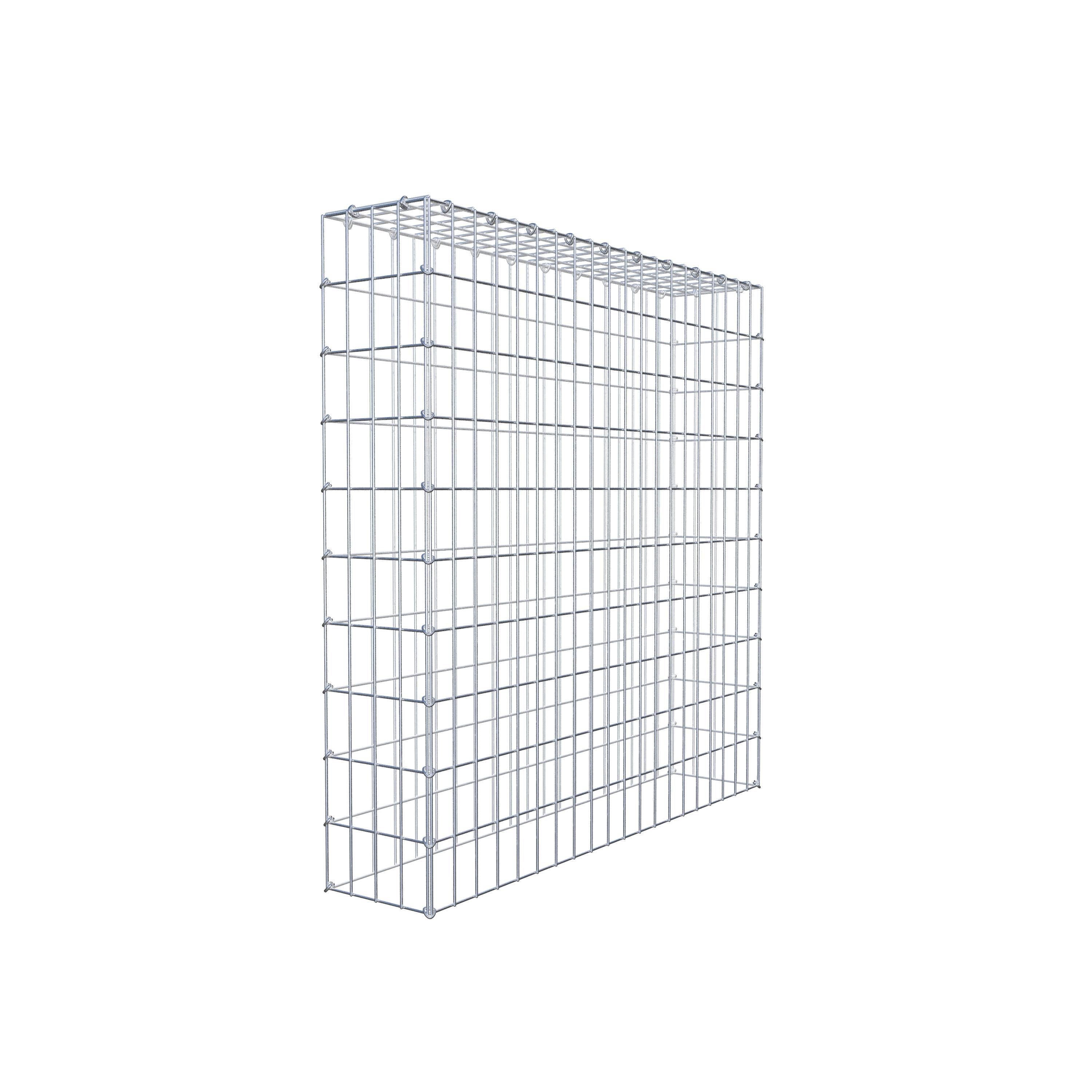 Mounted gabion type 3 100 cm x 100 cm x 20 cm (L x H x D), mesh size 5 cm x 10 cm, C-ring