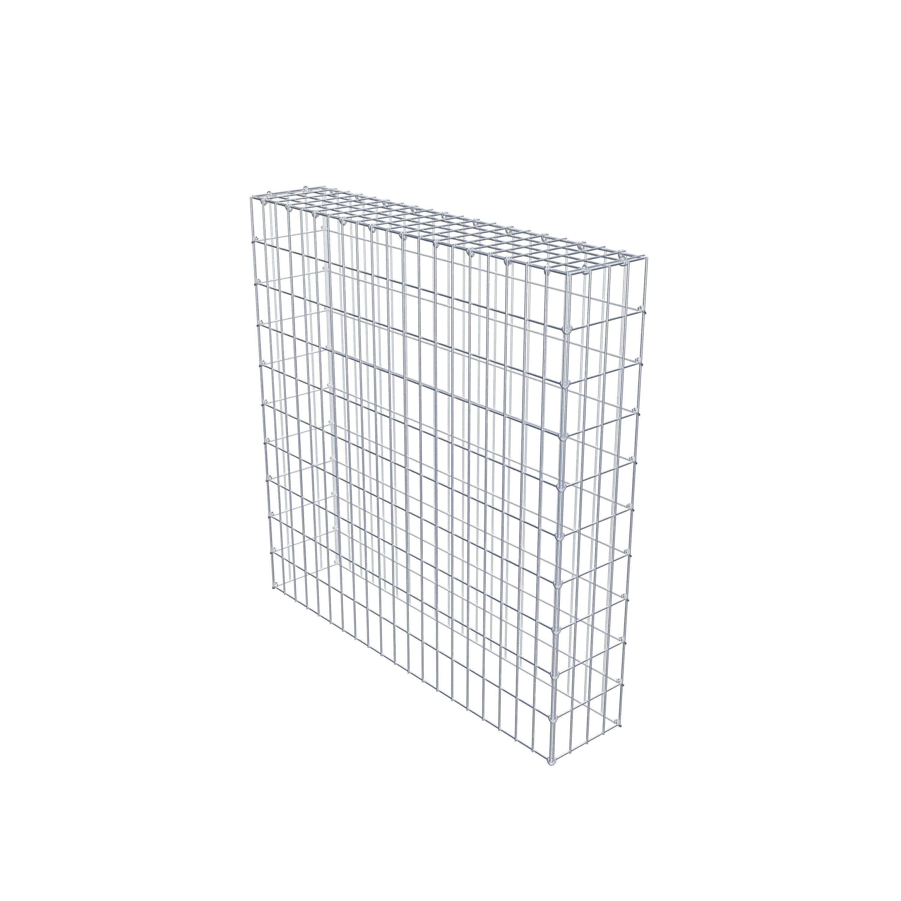 Mounted gabion type 3 100 cm x 100 cm x 20 cm (L x H x D), mesh size 5 cm x 10 cm, C-ring