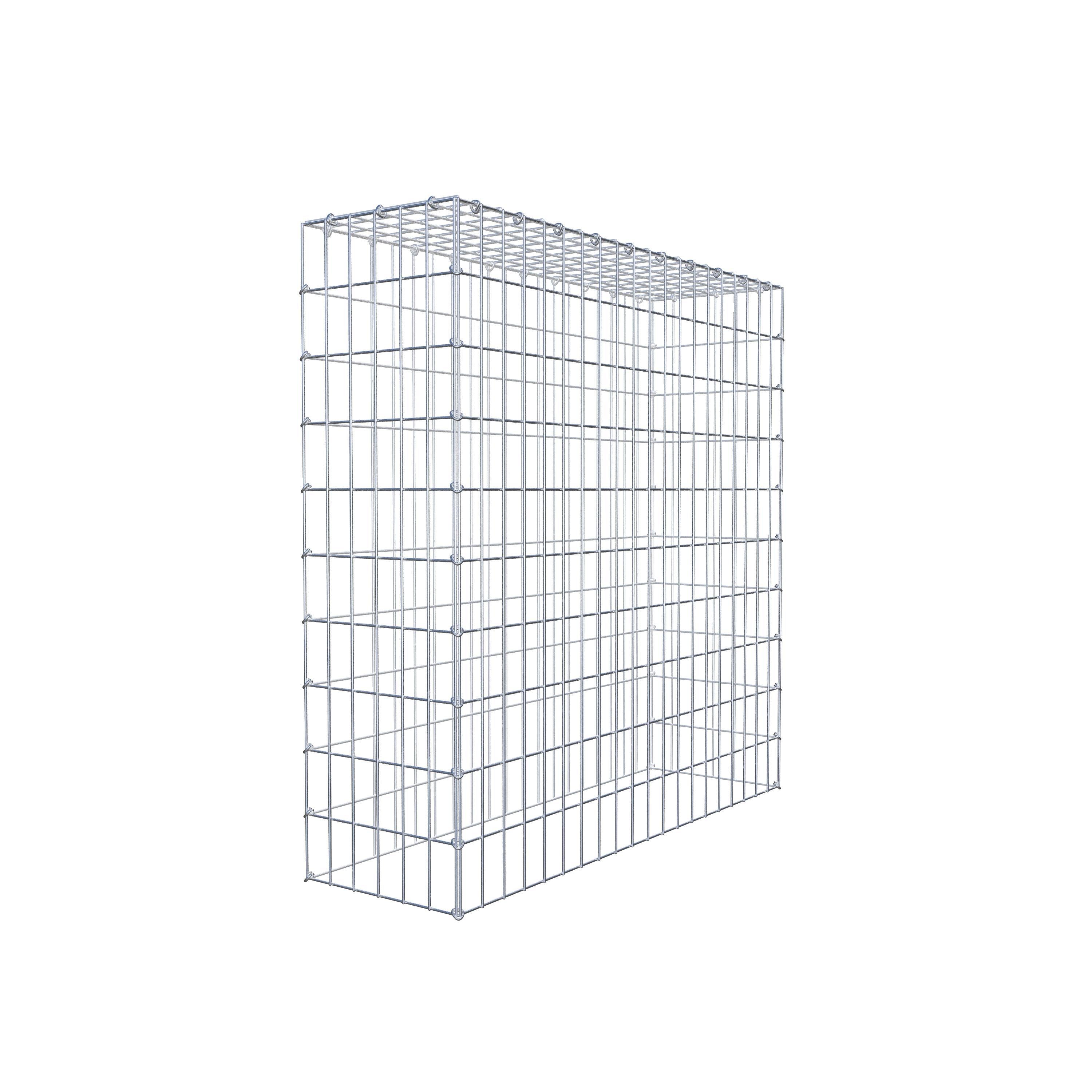 Mounted gabion type 3 100 cm x 100 cm x 30 cm (L x H x D), mesh size 5 cm x 10 cm, C-ring