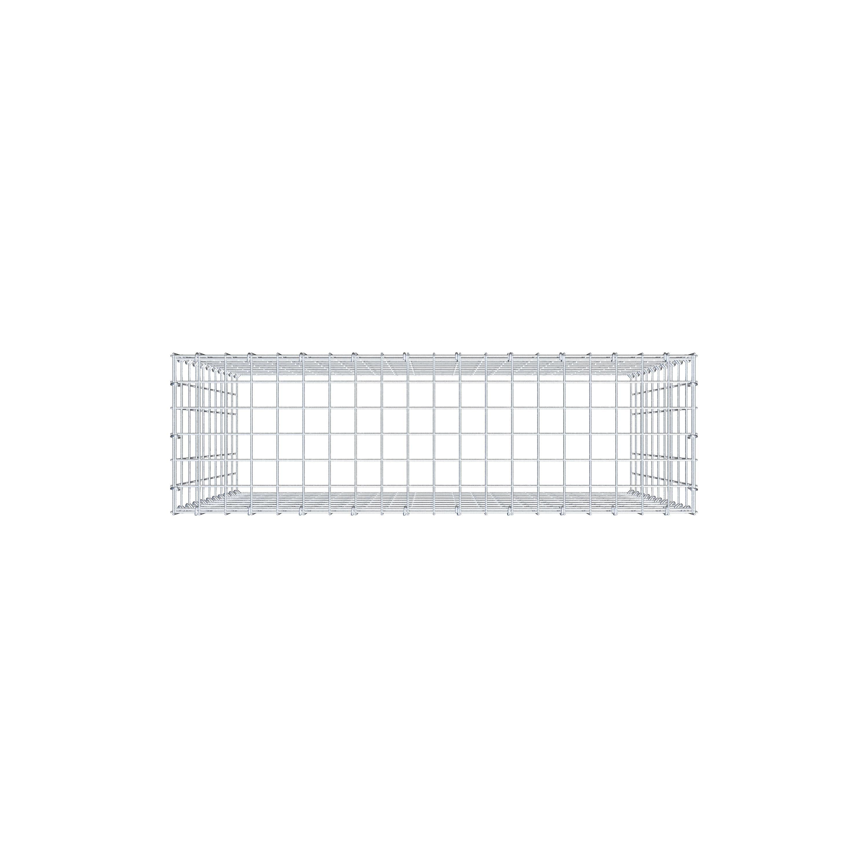 Mounted gabion type 3 100 cm x 100 cm x 30 cm (L x H x D), mesh size 5 cm x 10 cm, C-ring