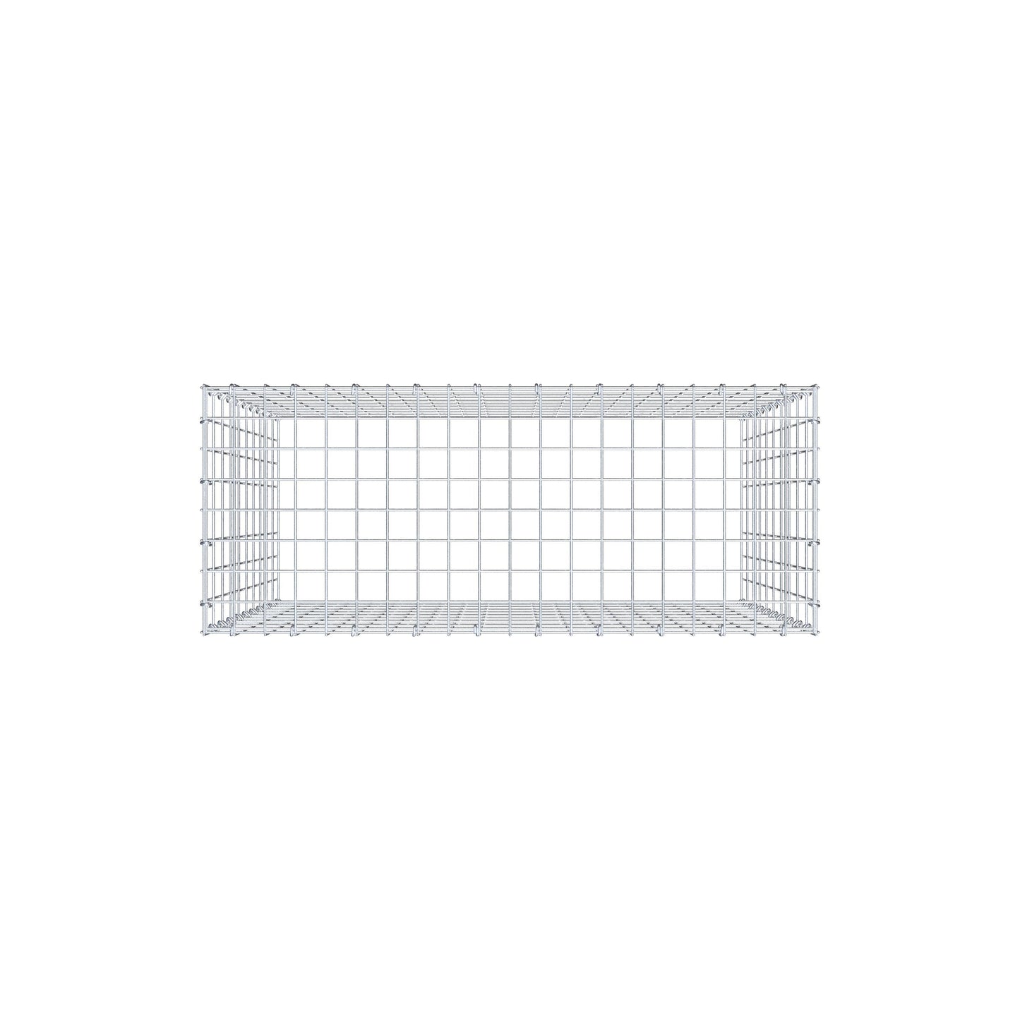 Anbaugabione Typ 3 100 cm x 100 cm x 40 cm (L x H x T), Maschenweite 5 cm x 10 cm, C-Ring