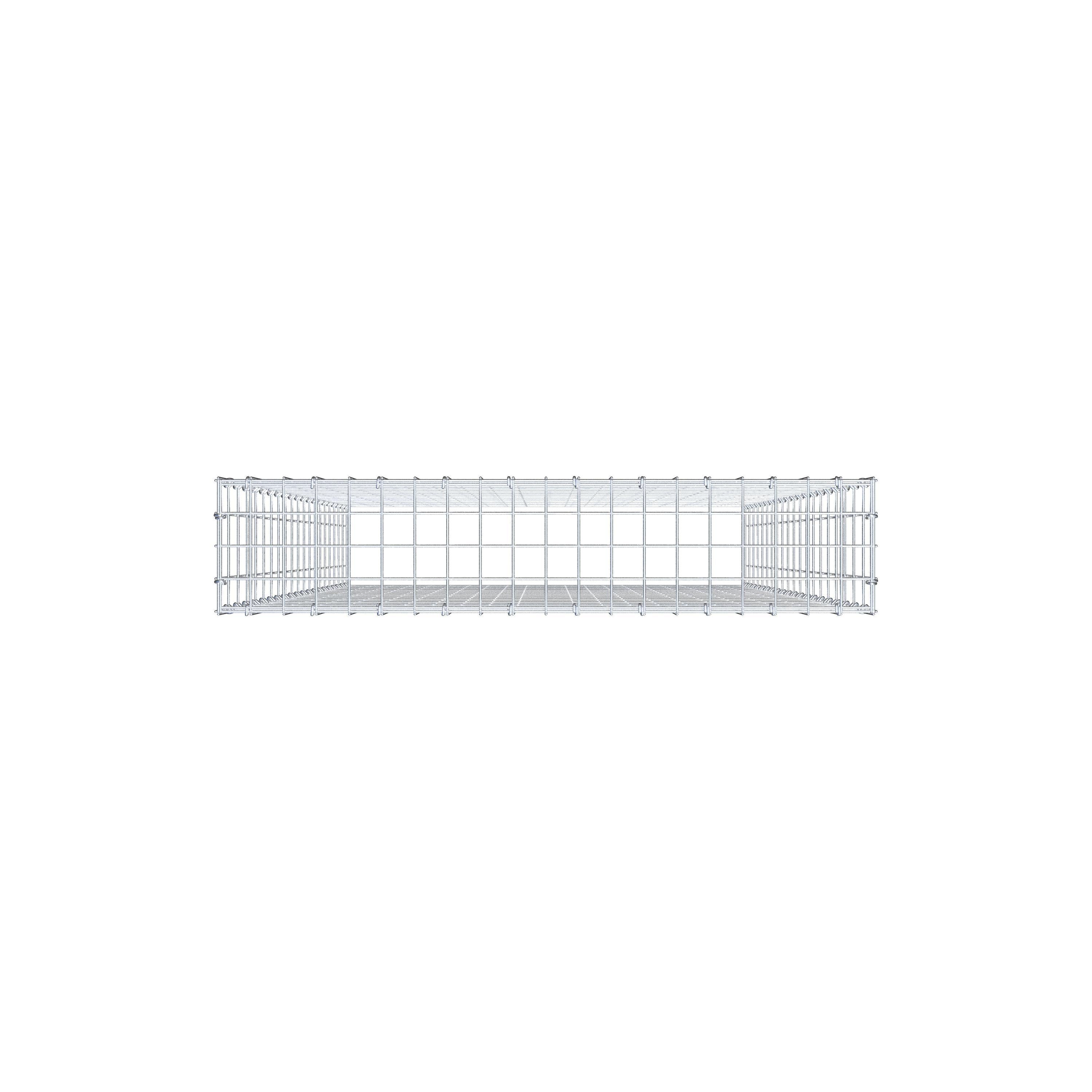 Anbaugabione Typ 3 200 cm x 100 cm x 20 cm (L x H x T), Maschenweite 5 cm x 10 cm, C-Ring