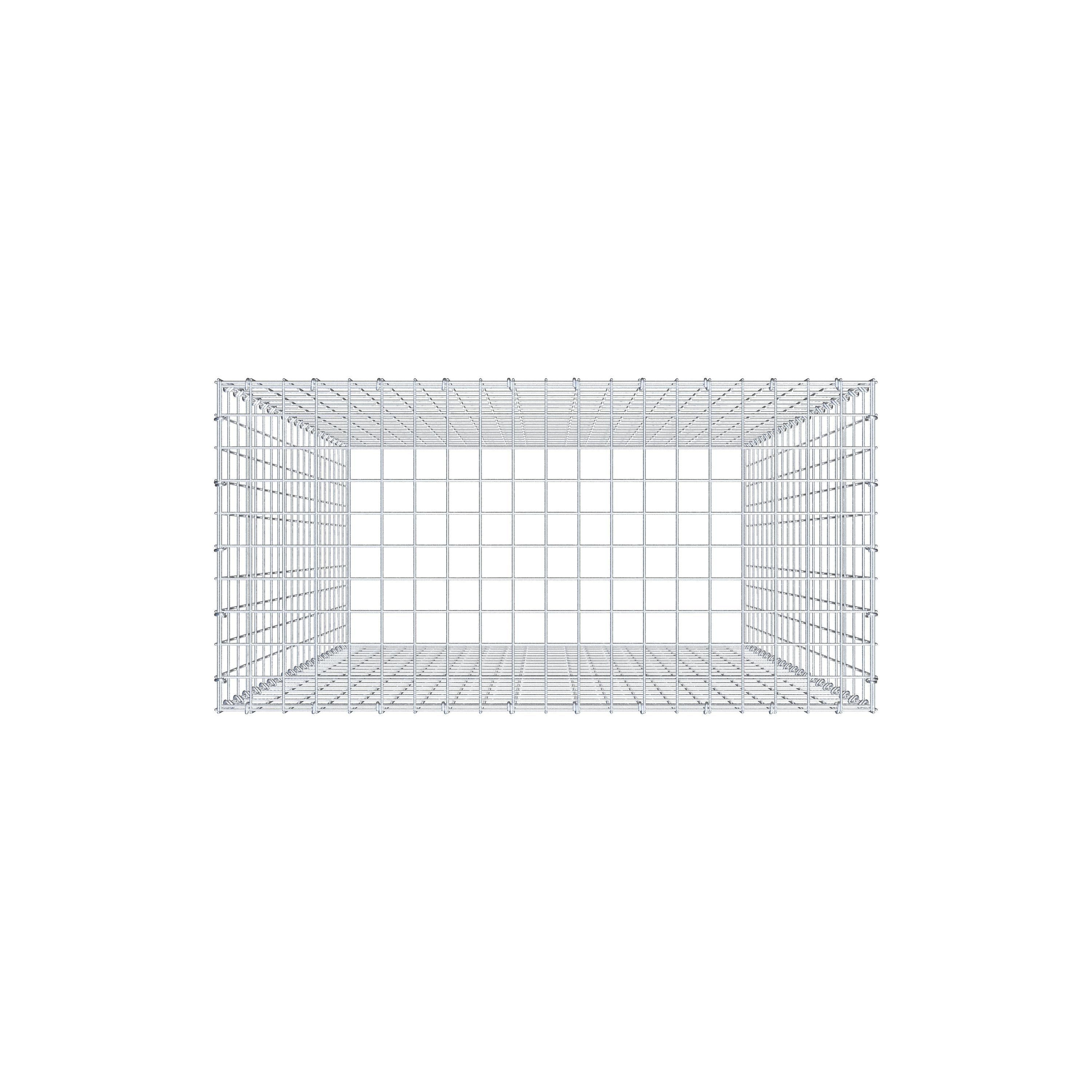 Schanskorf type 3 200 cm x 100 cm x 50 cm (L x H x D), maaswijdte 5 cm x 10 cm, C-ring