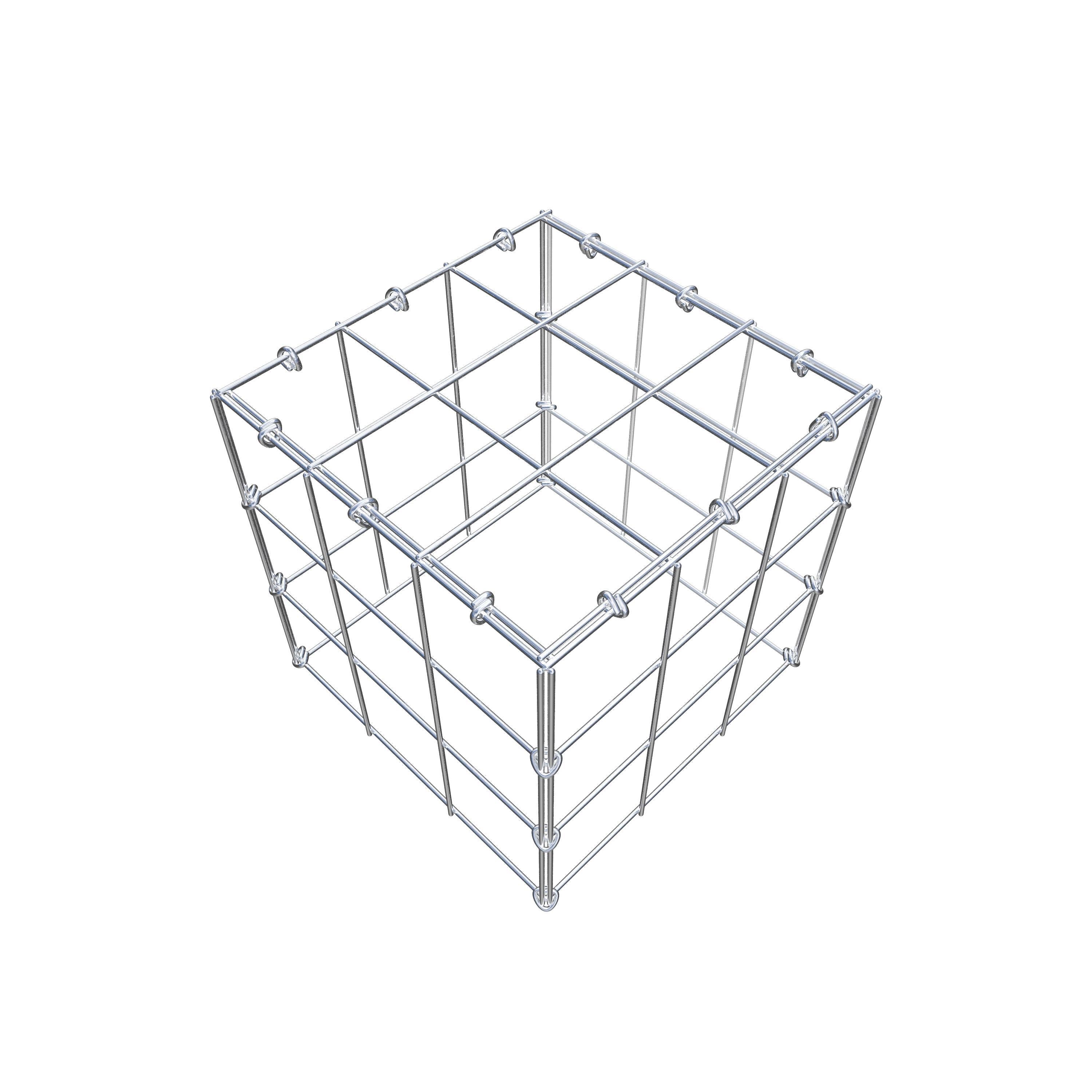 Schanskorf type 3 30 cm x 30 cm x 30 cm (L x H x D), maaswijdte 10 cm x 10 cm, C-ring