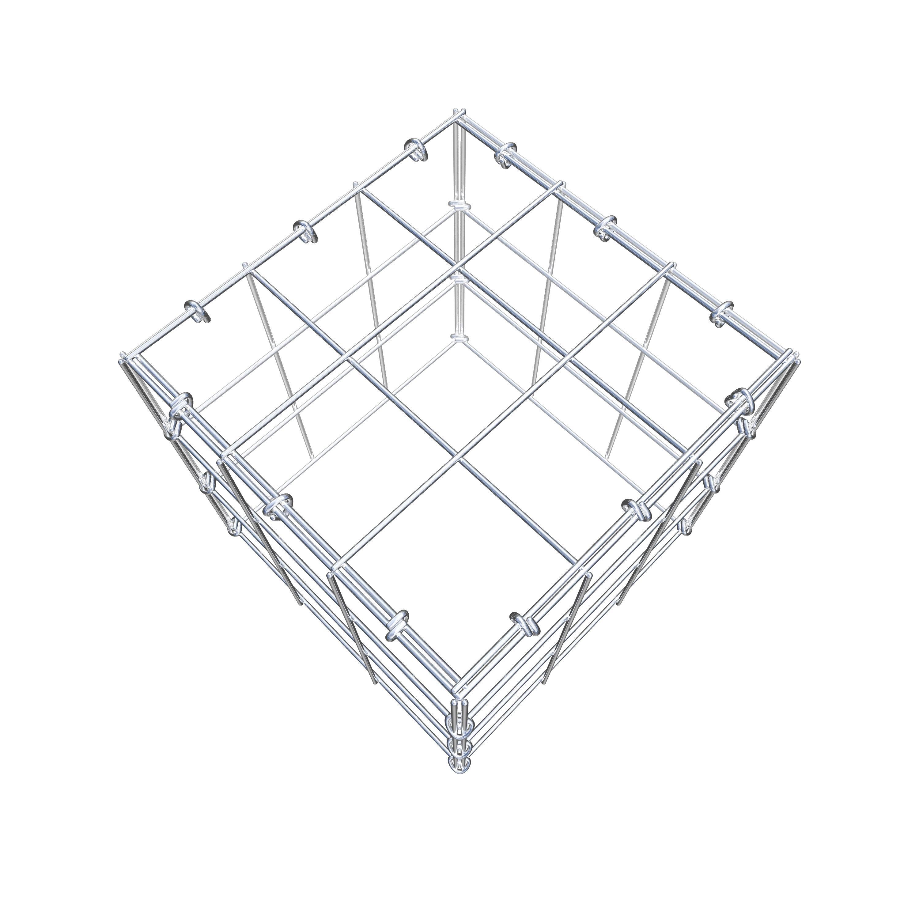 Schanskorf type 3 30 cm x 30 cm x 30 cm (L x H x D), maaswijdte 10 cm x 10 cm, C-ring