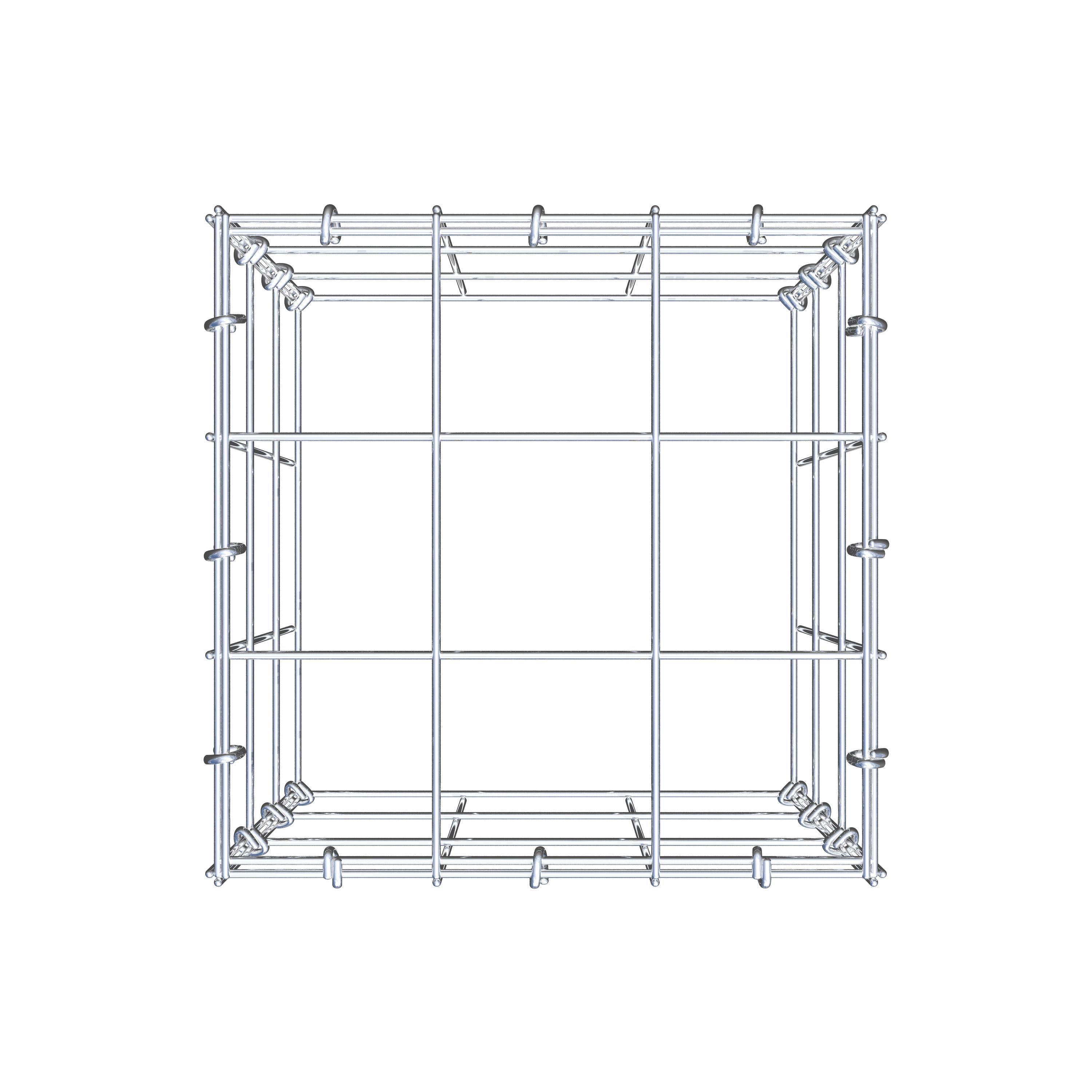 Schanskorf type 3 30 cm x 30 cm x 30 cm (L x H x D), maaswijdte 10 cm x 10 cm, C-ring