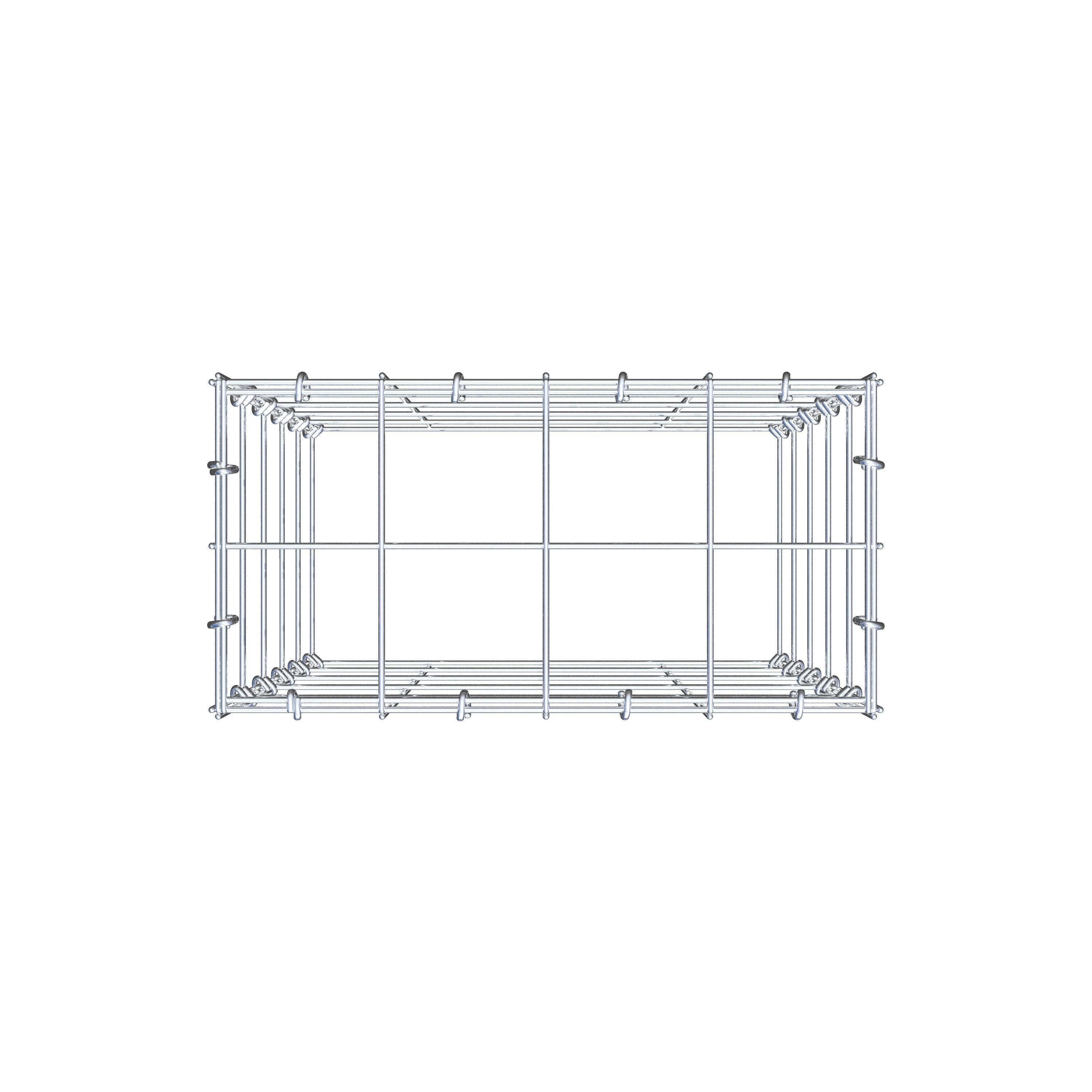 Schanskorf type 3 50 cm x 40 cm x 20 cm (L x H x D), maaswijdte 10 cm x 10 cm, C-ring