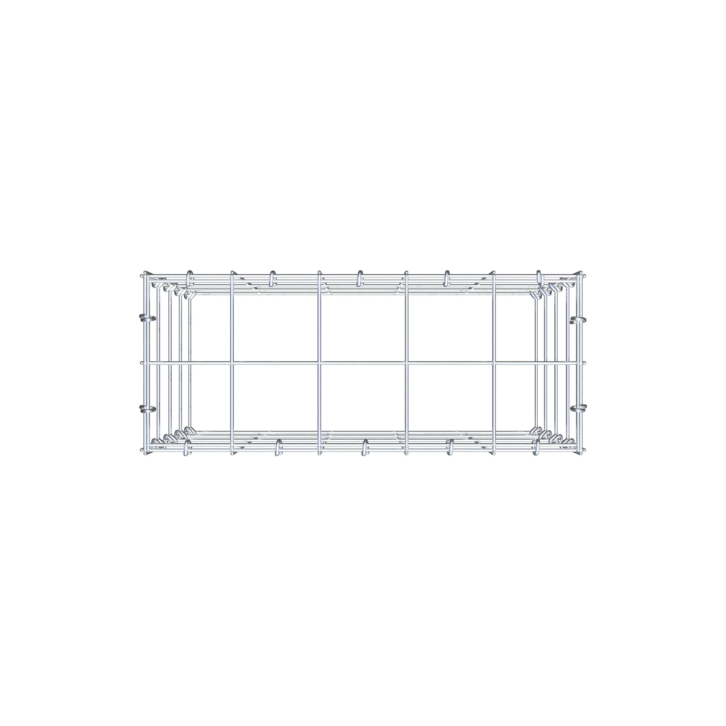 Schanskorf type 3 50 cm x 40 cm x 20 cm (L x H x D), maaswijdte 10 cm x 10 cm, C-ring