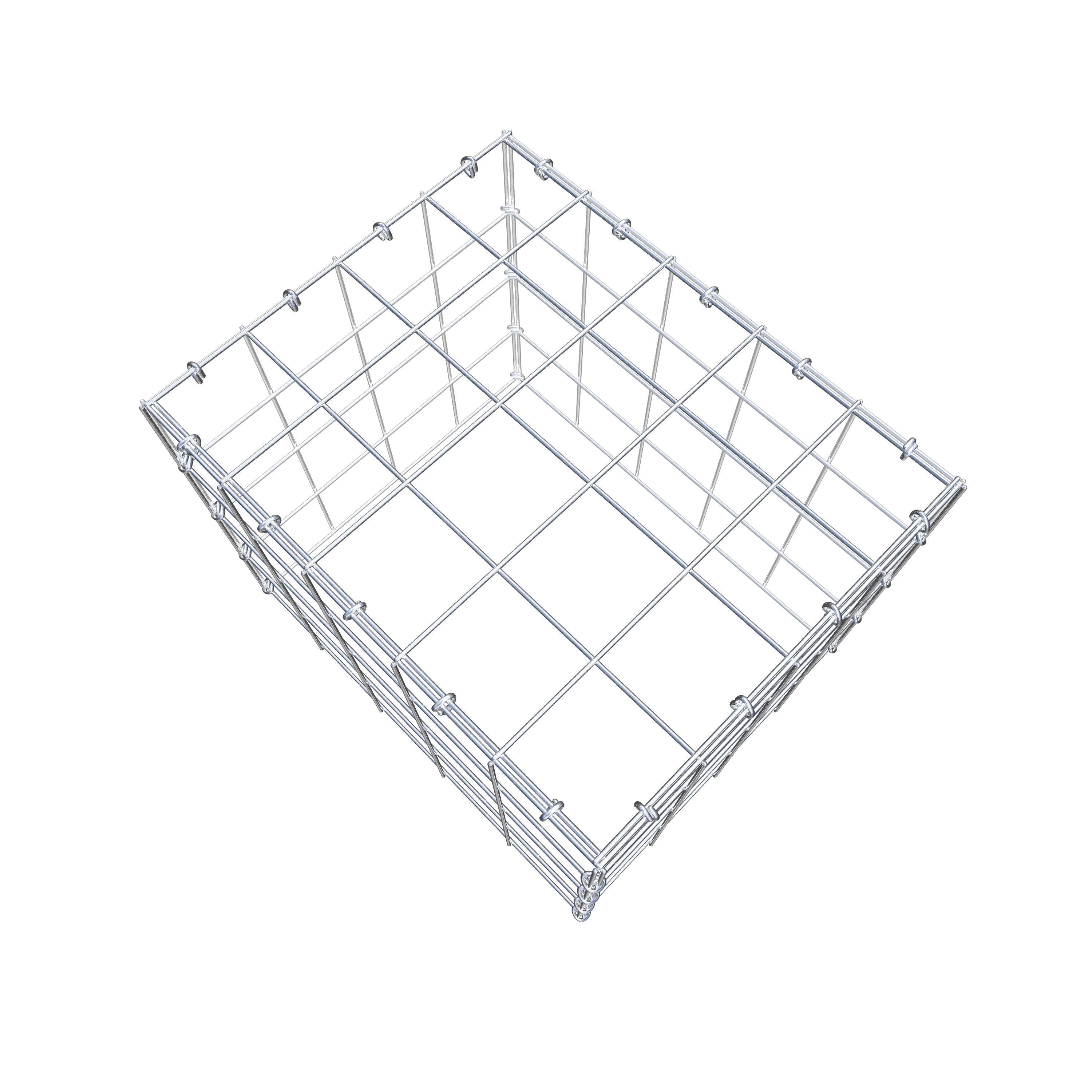 Monteret gabion type 3 50 cm x 40 cm x 40 cm (L x H x D), maskestørrelse 10 cm x 10 cm, C-ring