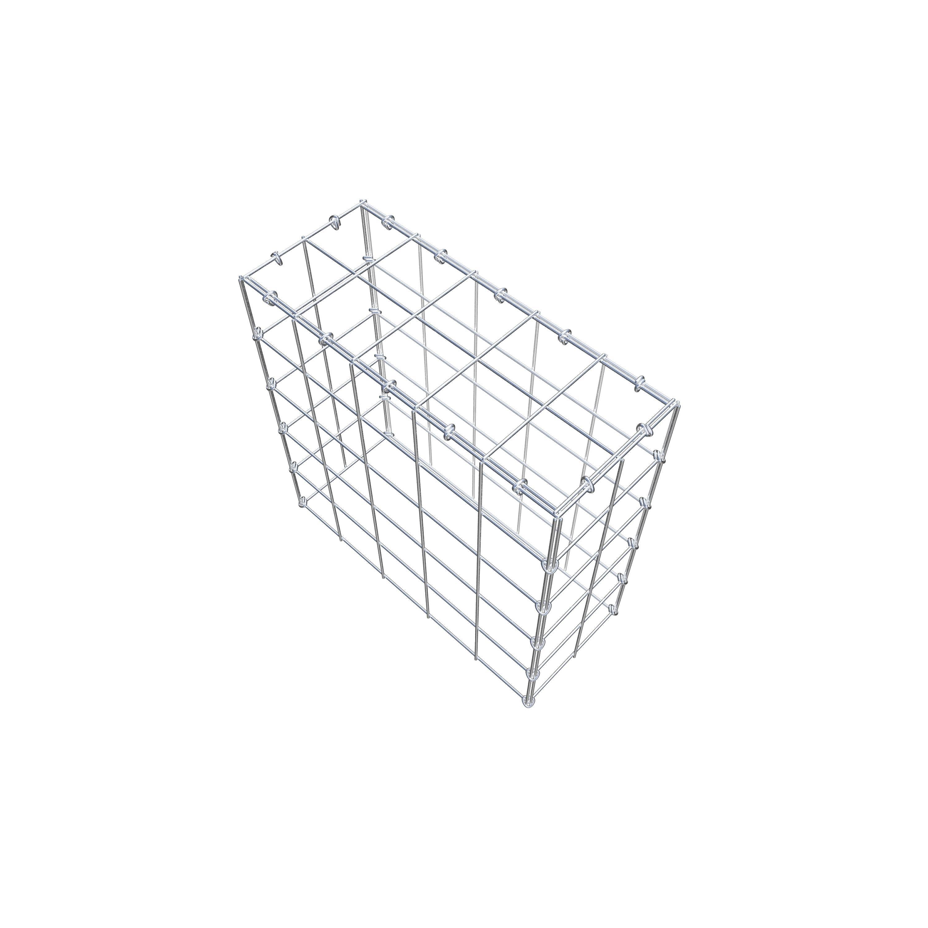 Schanskorf type 3 50 cm x 50 cm x 20 cm (L x H x D), maaswijdte 10 cm x 10 cm, C-ring