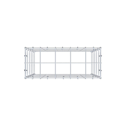 Monteret gabion type 3 50 cm x 50 cm x 20 cm (L x H x D), maskestørrelse 10 cm x 10 cm, C-ring