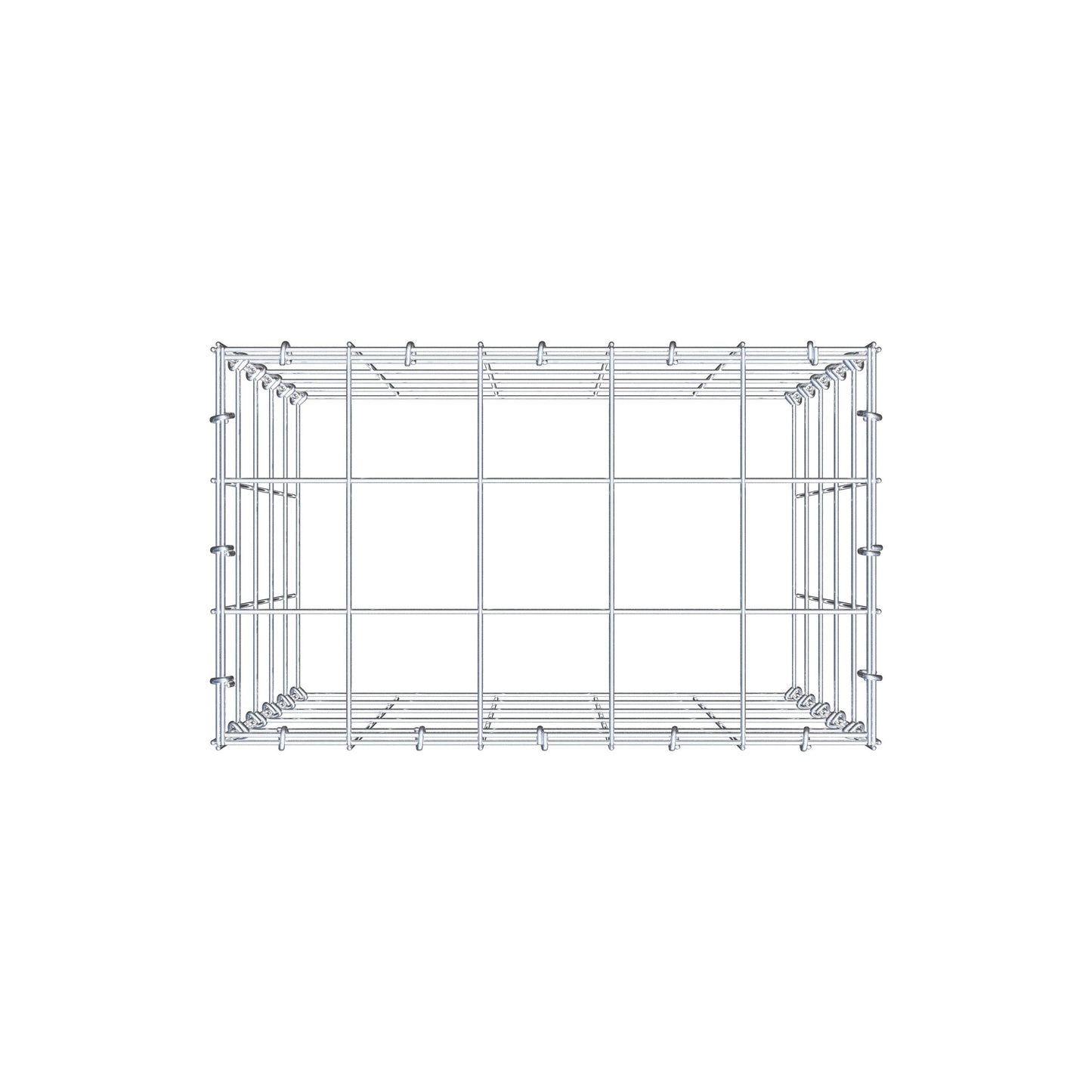 Anbaugabione Typ 3 50 cm x 50 cm x 30 cm (L x H x T), Maschenweite 10 cm x 10 cm, C-Ring