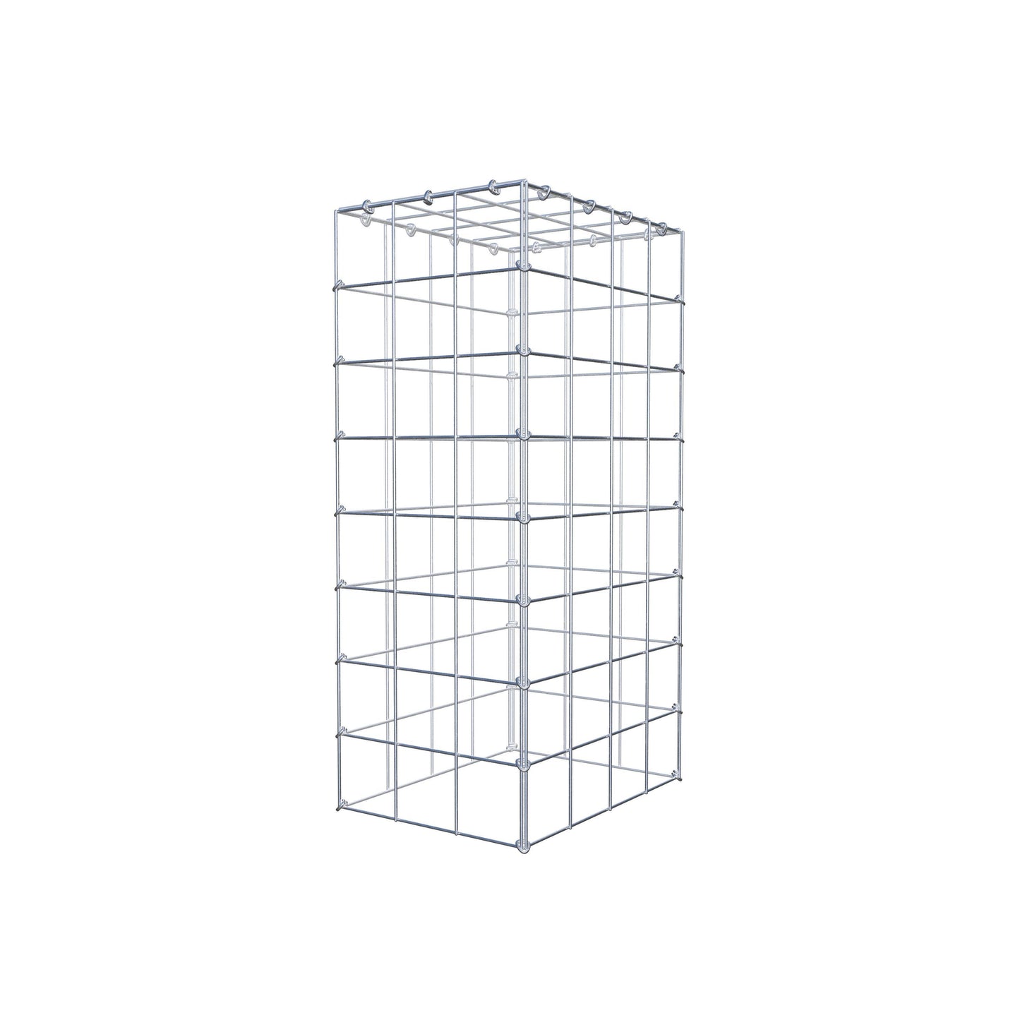 Mounted gabion type 3 80 cm x 40 cm x 30 cm (L x H x D), mesh size 10 cm x 10 cm, C-ring