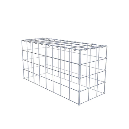 Mounted gabion type 3 80 cm x 40 cm x 30 cm (L x H x D), mesh size 10 cm x 10 cm, C-ring