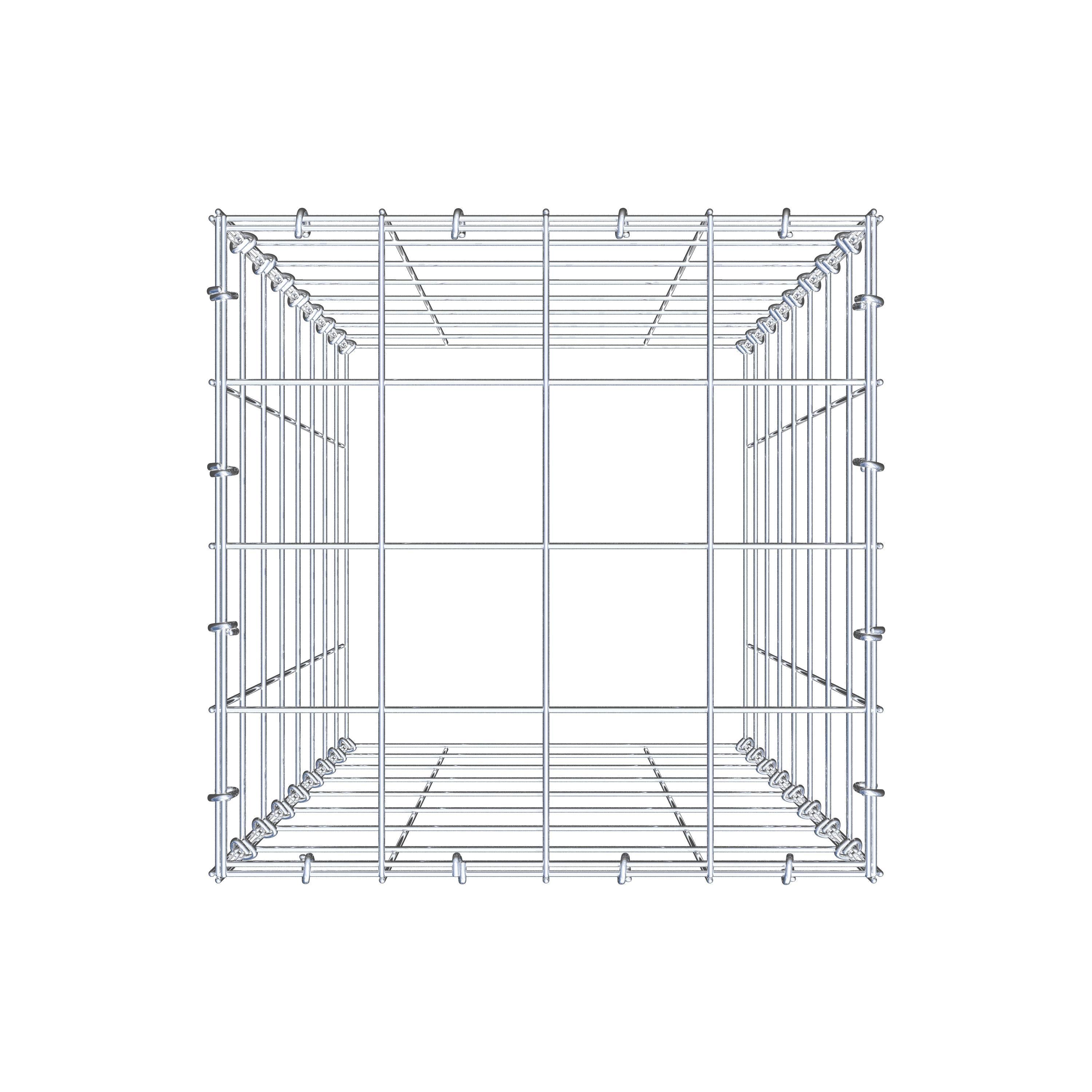 Schanskorf type 3 80 cm x 40 cm x 40 cm (L x H x D), maaswijdte 10 cm x 10 cm, C-ring