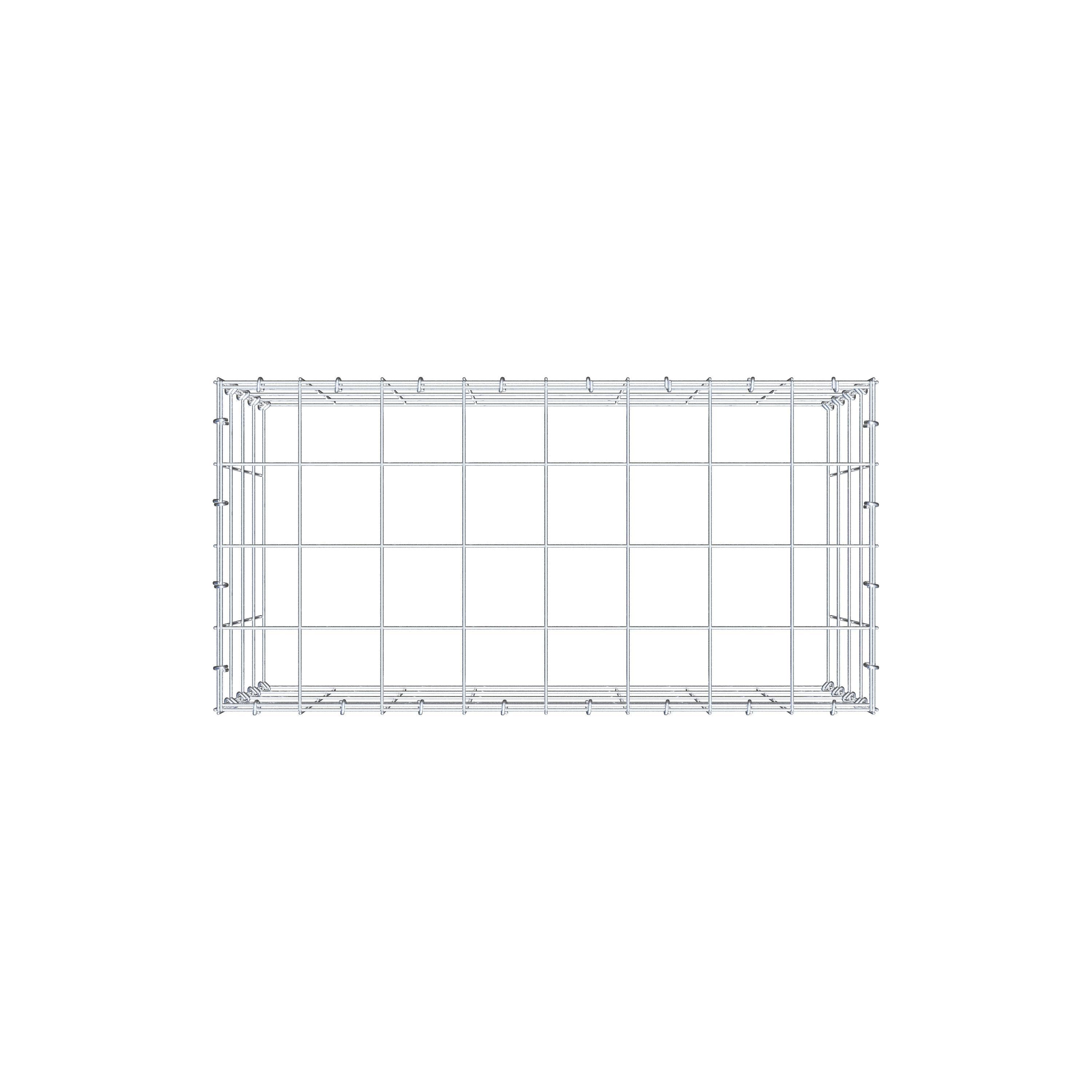 Schanskorf type 3 80 cm x 40 cm x 40 cm (L x H x D), maaswijdte 10 cm x 10 cm, C-ring