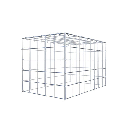 Monteret gabion type 3 80 cm x 50 cm x 50 cm (L x H x D), maskestørrelse 10 cm x 10 cm, C-ring