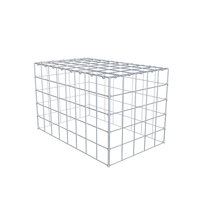Monteret gabion type 3 80 cm x 50 cm x 50 cm (L x H x D), maskestørrelse 10 cm x 10 cm, C-ring