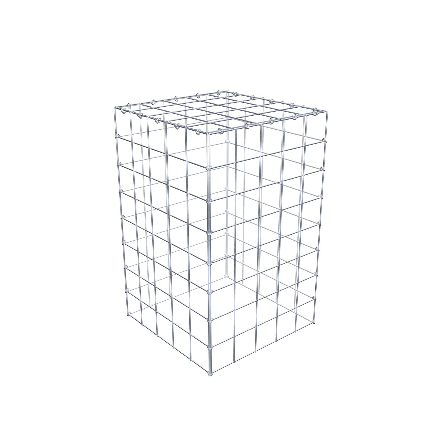 Monteret gabion type 3 80 cm x 50 cm x 50 cm (L x H x D), maskestørrelse 10 cm x 10 cm, C-ring