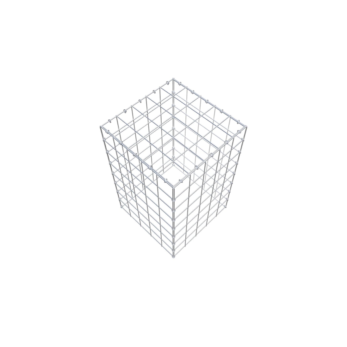 Monteret gabion type 3 80 cm x 50 cm x 50 cm (L x H x D), maskestørrelse 10 cm x 10 cm, C-ring