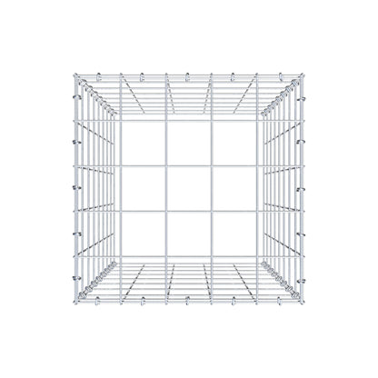 Monteret gabion type 3 80 cm x 50 cm x 50 cm (L x H x D), maskestørrelse 10 cm x 10 cm, C-ring