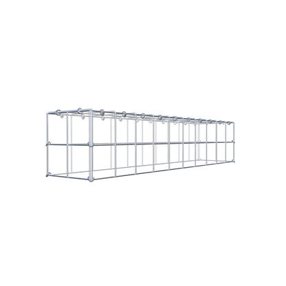 Typ 3 påbyggnadsgabion 100 cm x 20 cm x 20 cm (L x H x D), maskstorlek 10 cm x 10 cm, C-ring