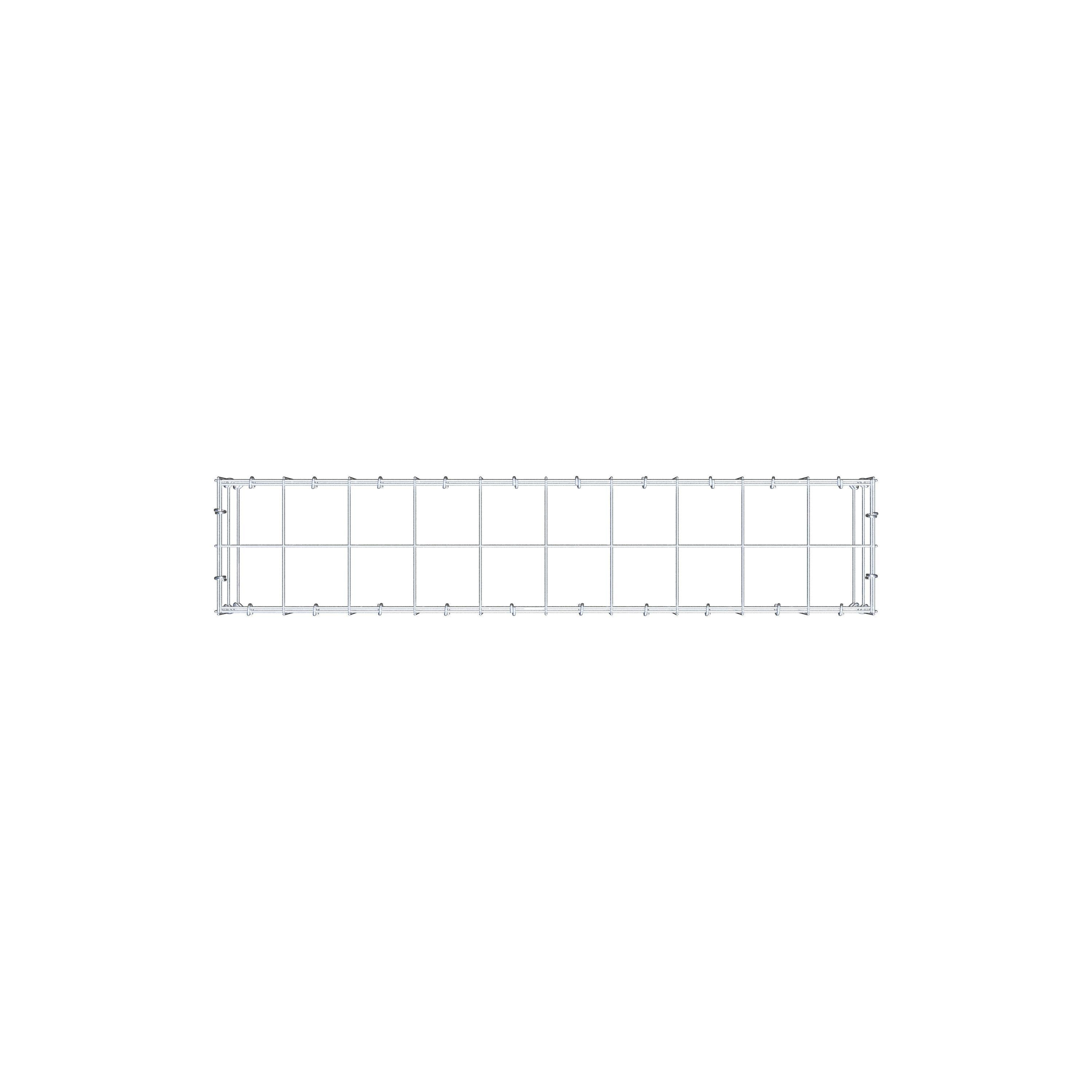 Schanskorf type 3 100 cm x 20 cm x 20 cm (L x H x D), maaswijdte 10 cm x 10 cm, C-ring