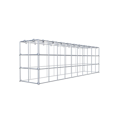 Typ 3 påbyggnadsgabion 100 cm x 30 cm x 20 cm (L x H x D), maskstorlek 10 cm x 10 cm, C-ring