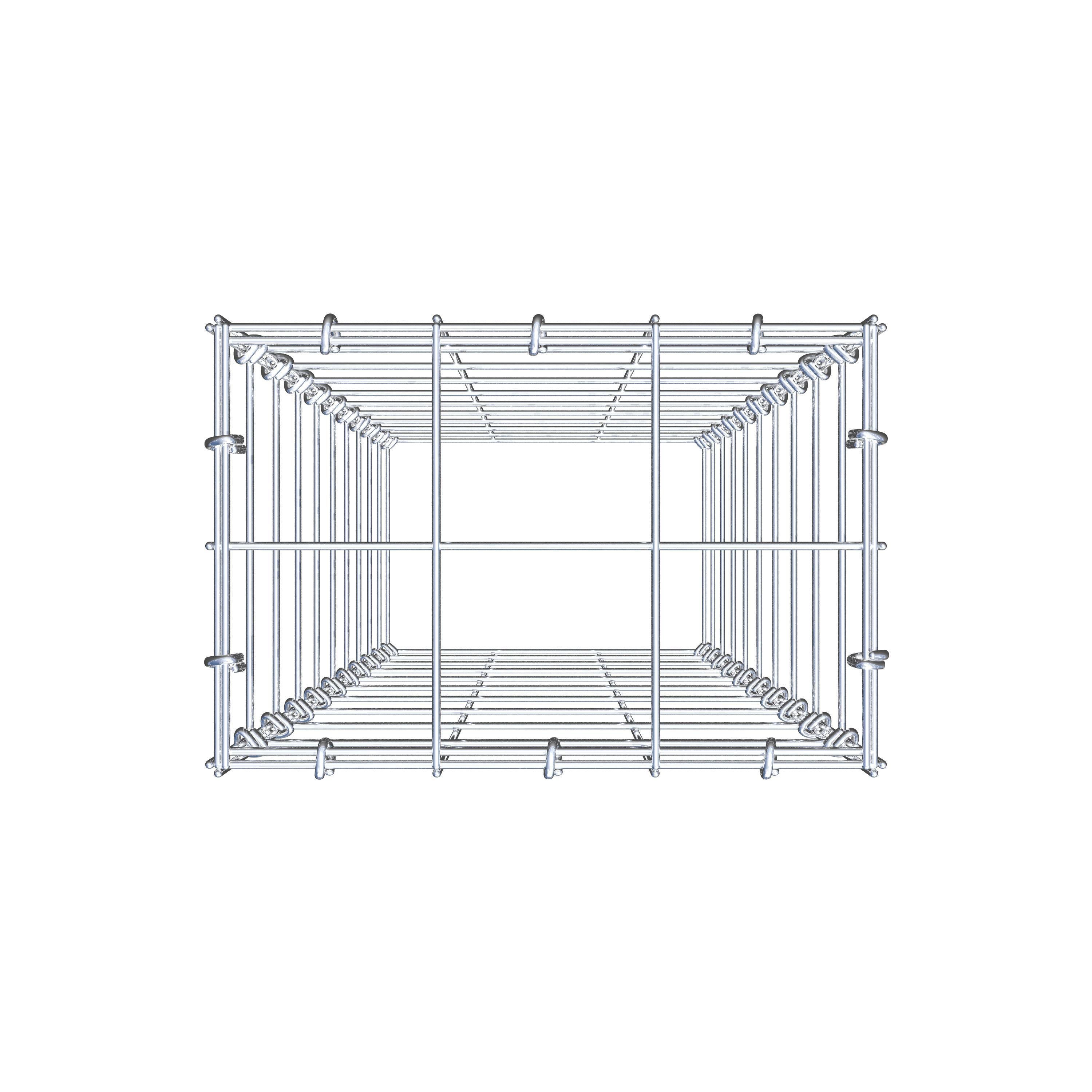 Gabbione aggiuntivo di tipo 3 100 cm x 30 cm x 20 cm (L x H x P), maglia 10 cm x 10 cm, anello a C