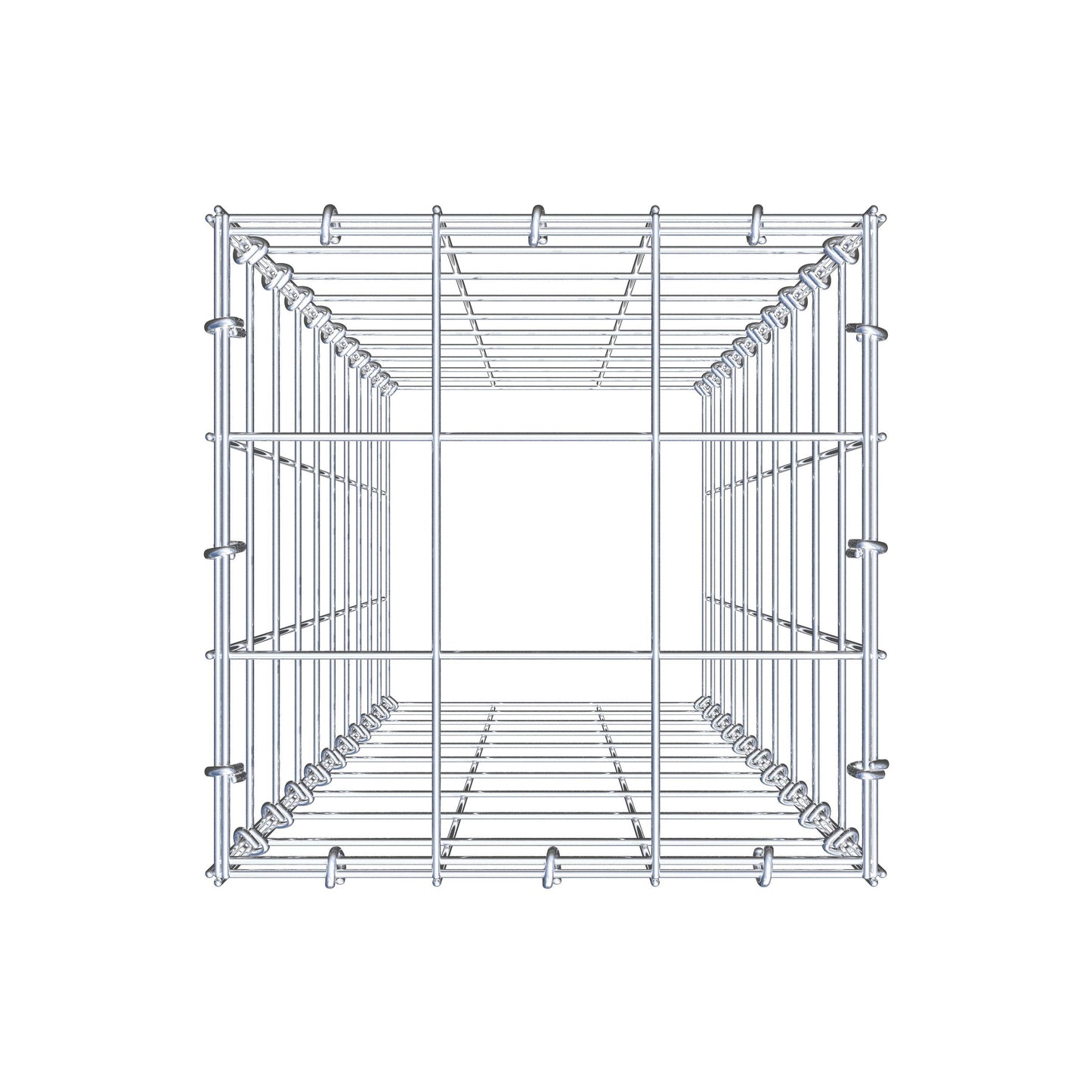 Type 3 oplegkorf 100 cm x 30 cm x 30 cm (L x H x D), maaswijdte 10 cm x 10 cm, C-ring