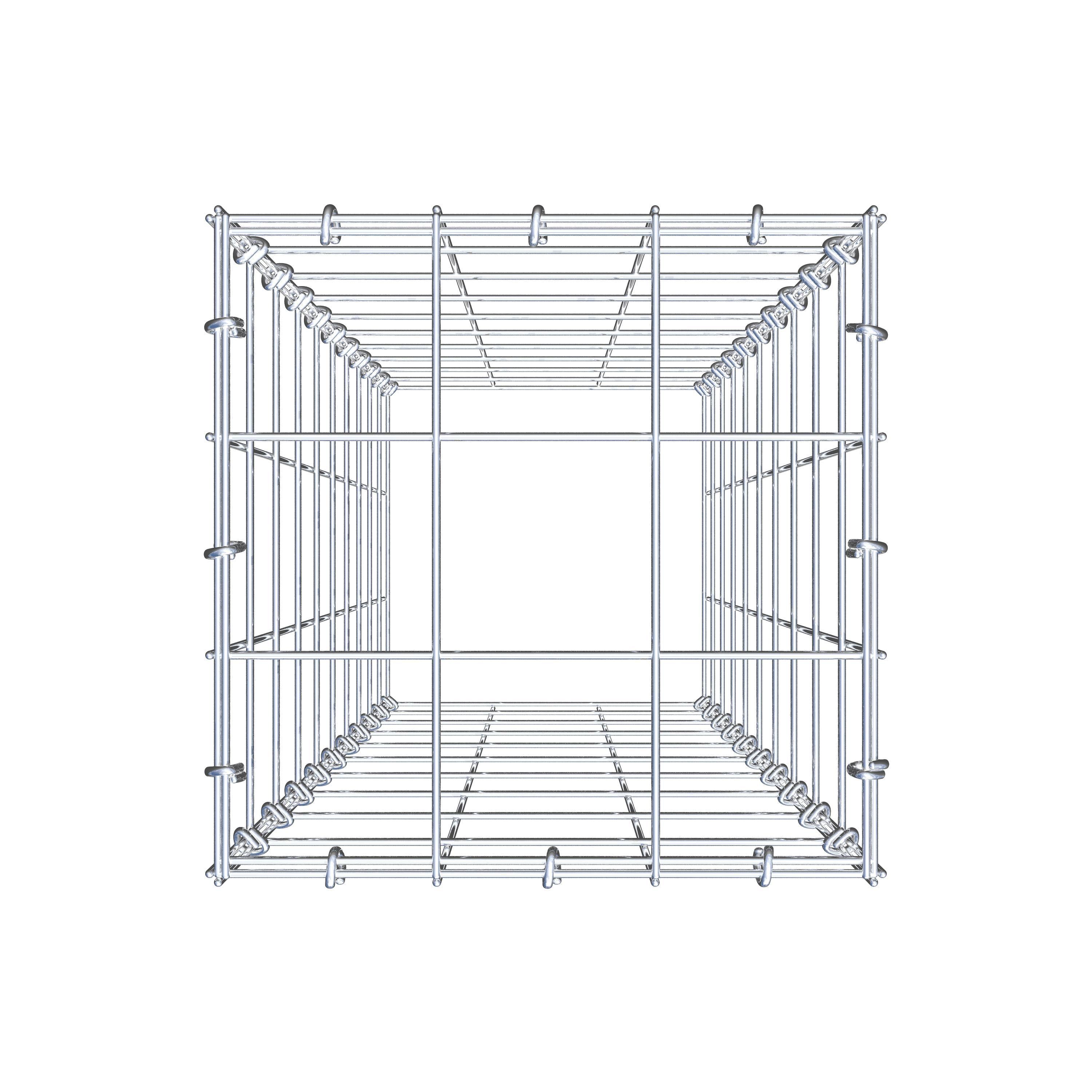 Anbaugabione Typ 3 100 cm x 30 cm x 30 cm (L x H x T), Maschenweite 10 cm x 10 cm, C-Ring