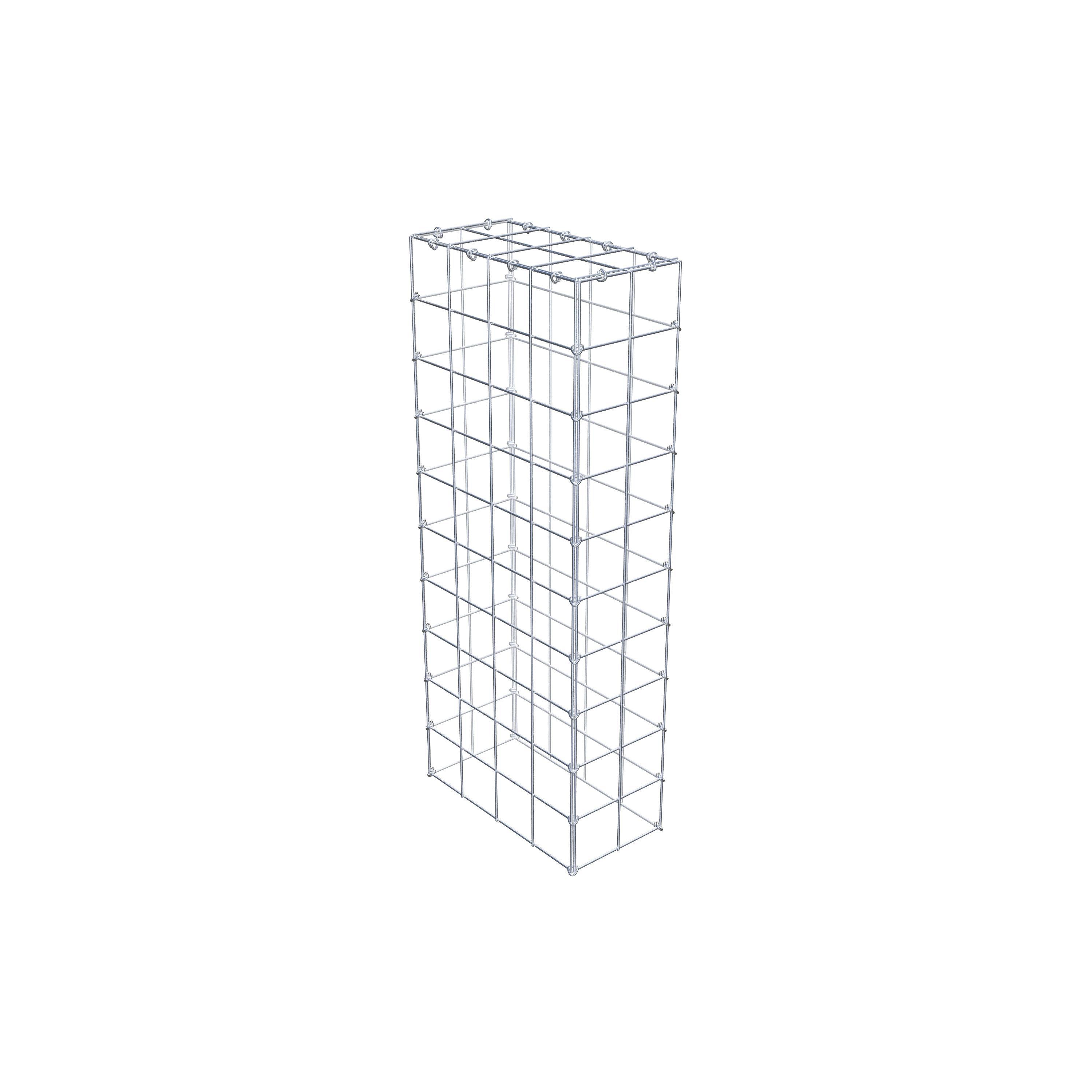 Gabião Tipo 3 100 cm x 40 cm x 20 cm (C x A x P), malhagem 10 cm x 10 cm, anel C