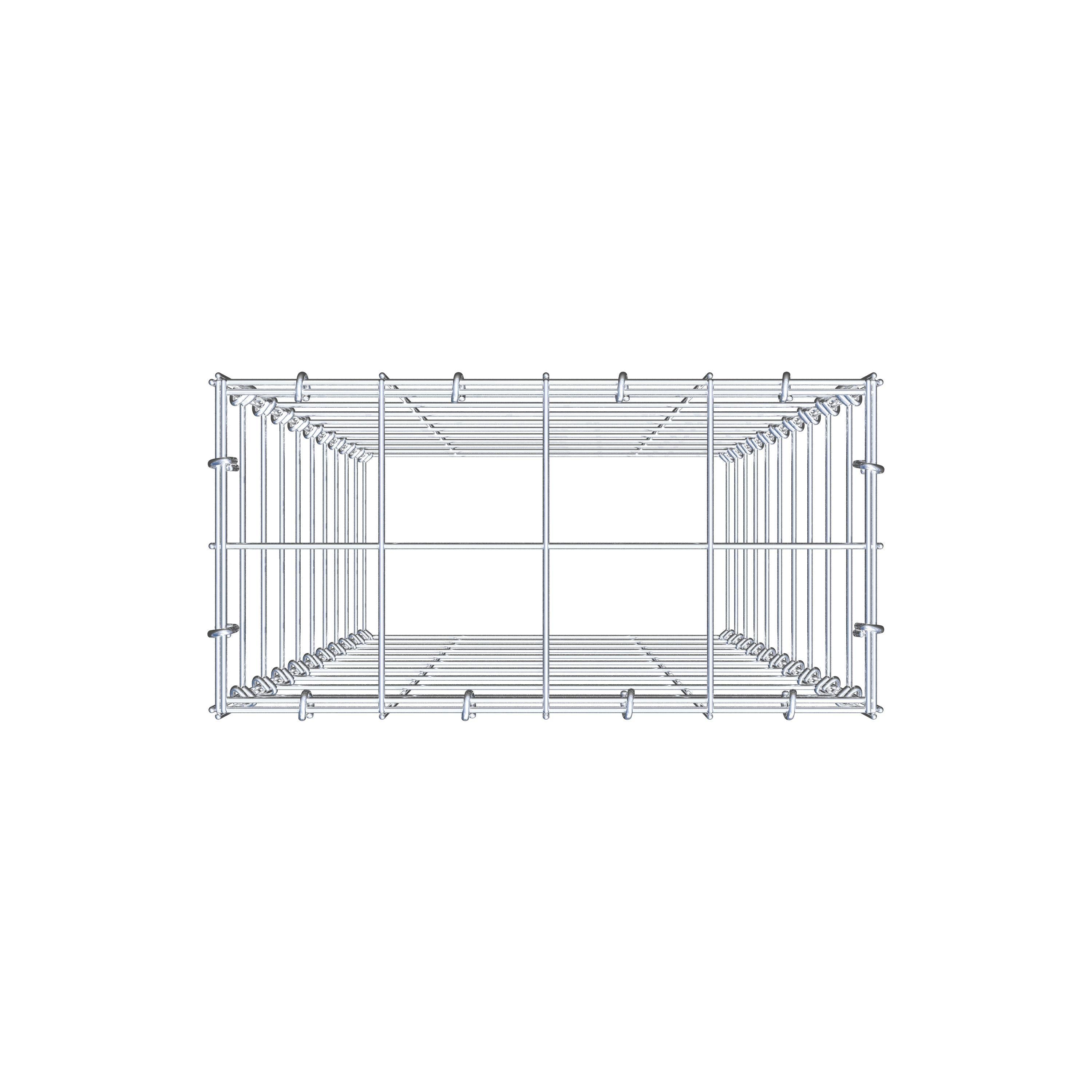 Gabião Tipo 3 100 cm x 40 cm x 20 cm (C x A x P), malhagem 10 cm x 10 cm, anel C