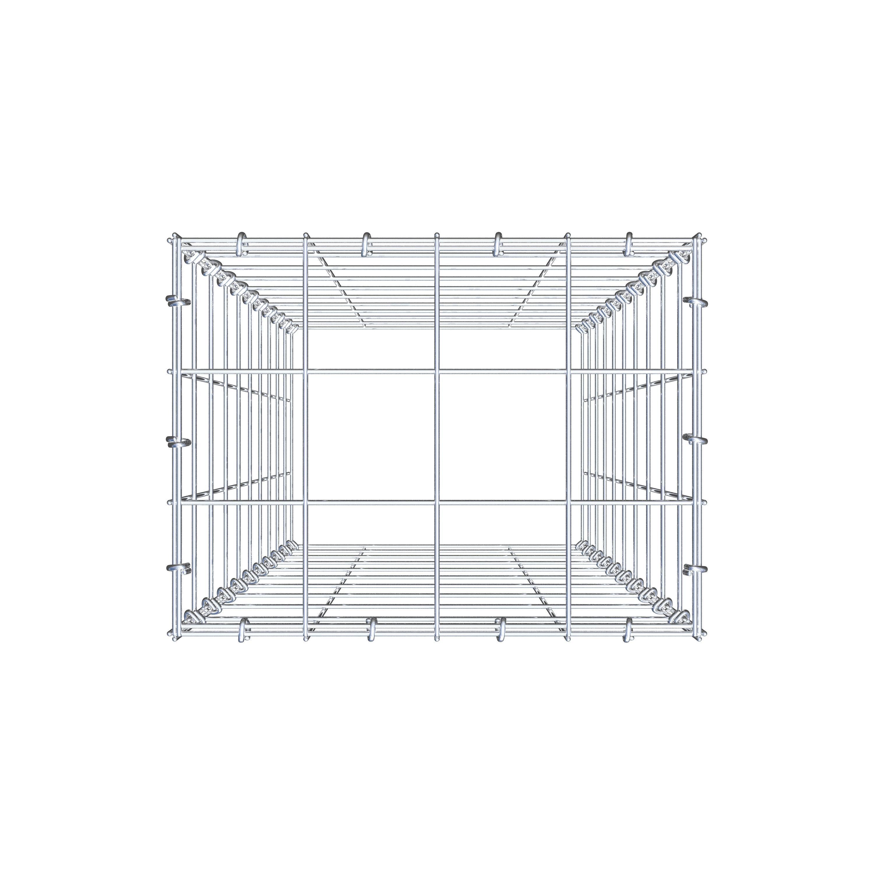 Schanskorf type 3 100 cm x 40 cm x 30 cm (L x H x D), maaswijdte 10 cm x 10 cm, C-ring