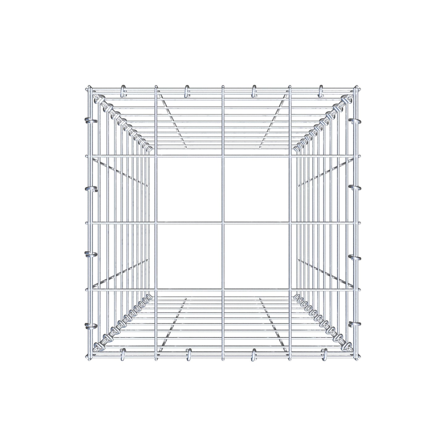 Gabbione aggiuntivo di tipo 3 100 cm x 40 cm x 40 cm (L x H x P), maglia 10 cm x 10 cm, anello a C