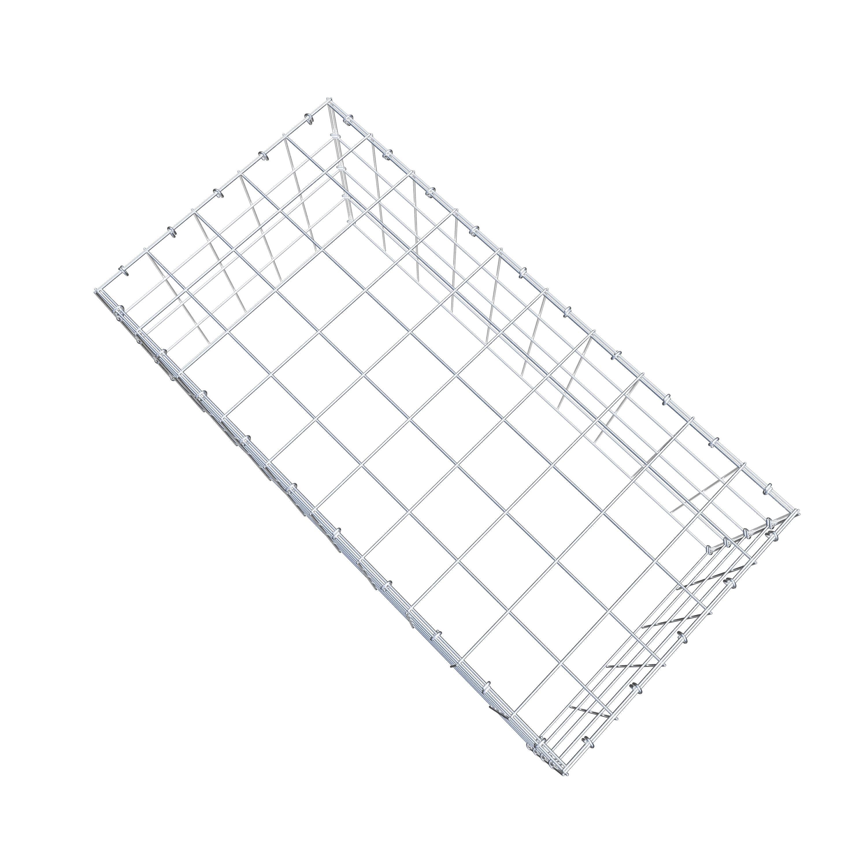 Schanskorf type 3 100 cm x 40 cm x 50 cm (L x H x D), maaswijdte 10 cm x 10 cm, C-ring