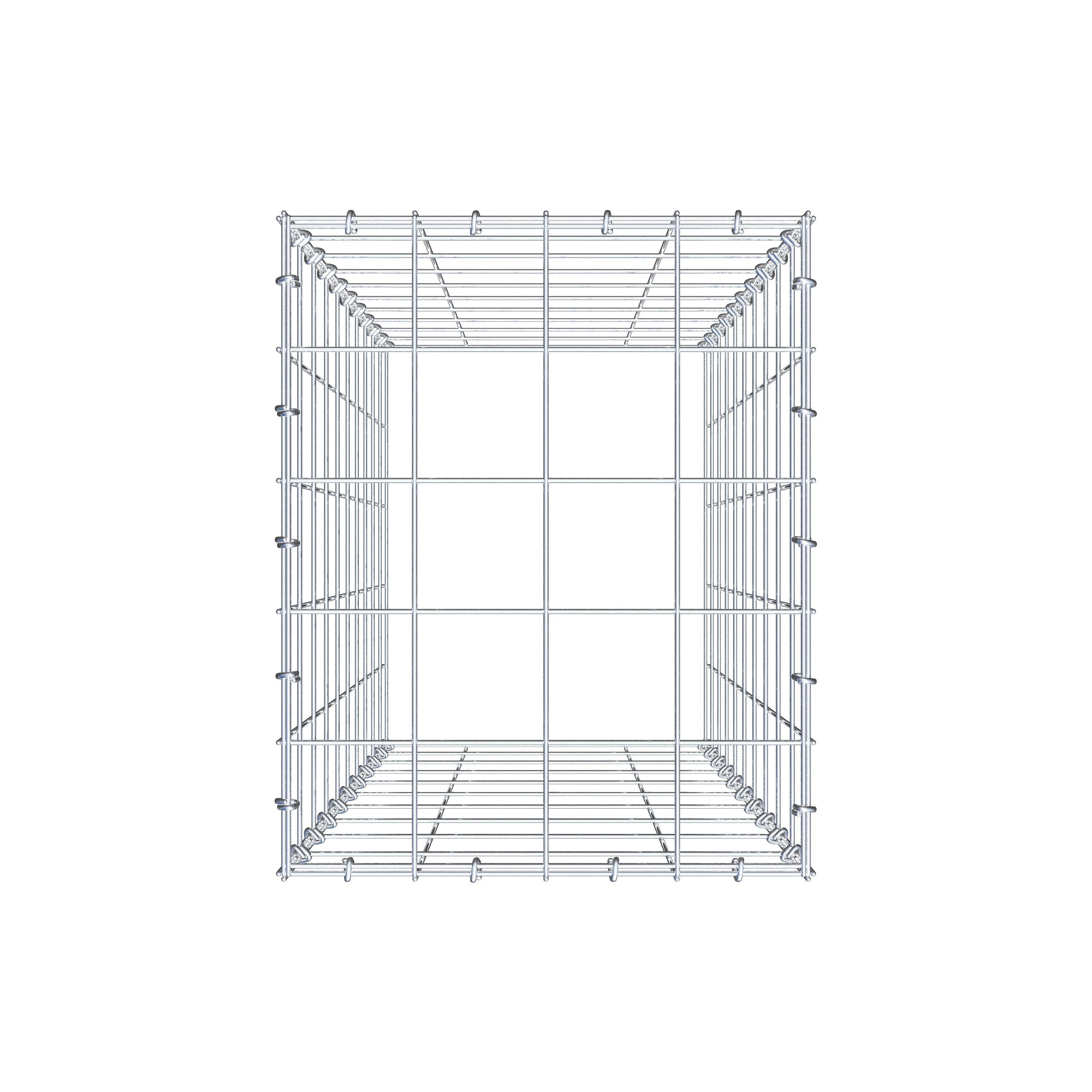 Schanskorf type 3 100 cm x 40 cm x 50 cm (L x H x D), maaswijdte 10 cm x 10 cm, C-ring