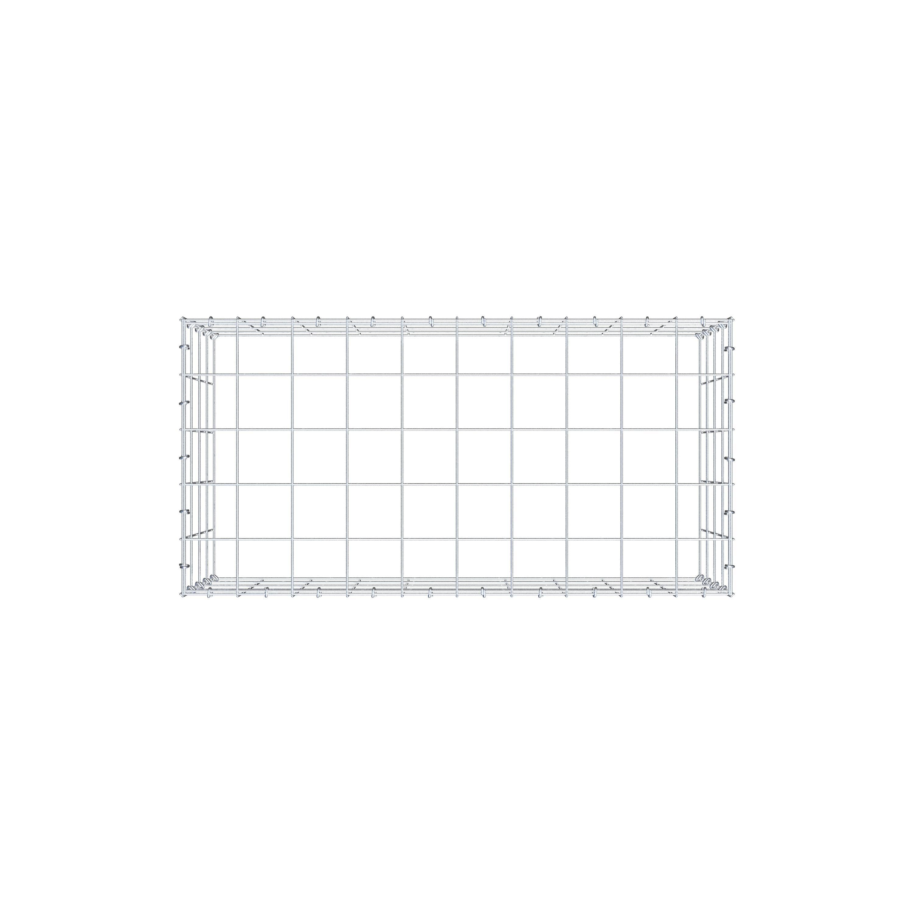 Anbaugabione Typ 3 100 cm x 40 cm x 50 cm (L x H x T), Maschenweite 10 cm x 10 cm, C-Ring