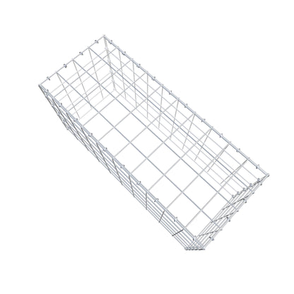 Typ 3 påbyggnadsgabion 100 cm x 50 cm x 40 cm (L x H x D), maskstorlek 10 cm x 10 cm, C-ring