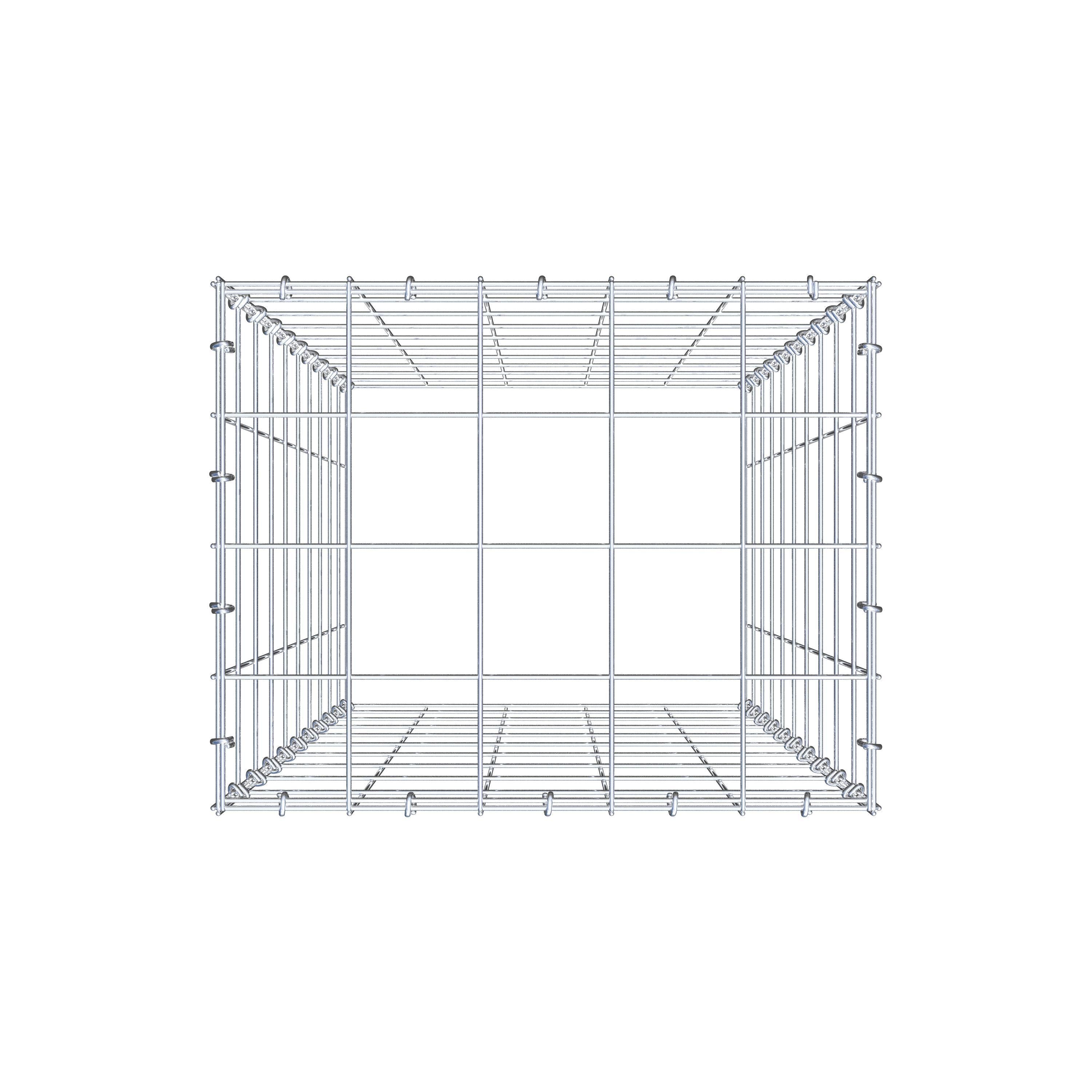 Anbaugabione Typ 3 100 cm x 50 cm x 40 cm (L x H x T), Maschenweite 10 cm x 10 cm, C-Ring