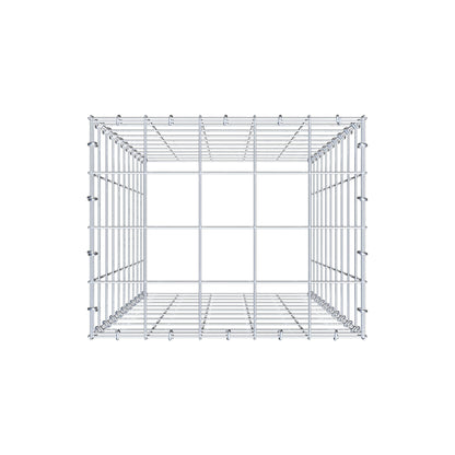 Typ 3 påbyggnadsgabion 100 cm x 50 cm x 40 cm (L x H x D), maskstorlek 10 cm x 10 cm, C-ring