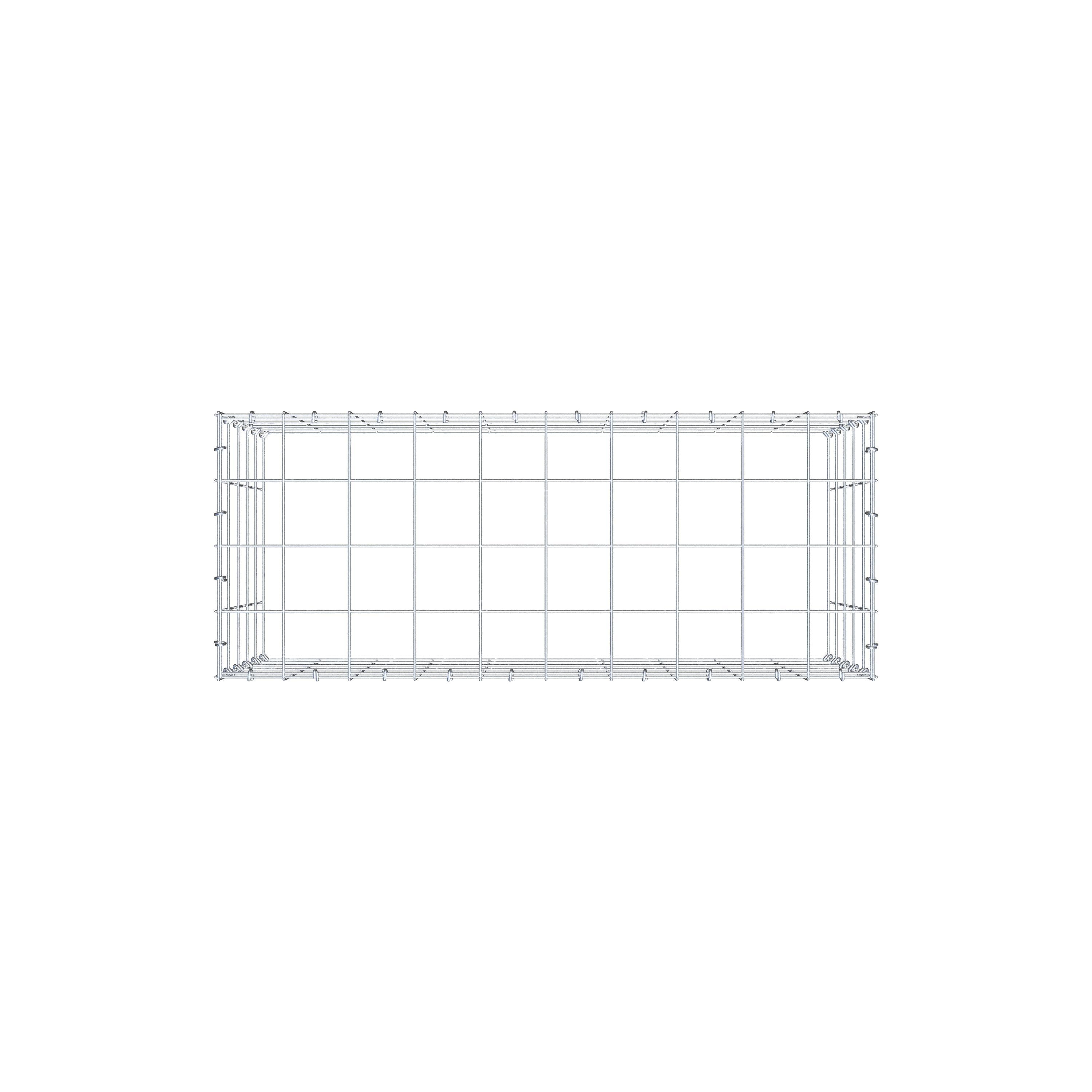 Anbaugabione Typ 3 100 cm x 50 cm x 40 cm (L x H x T), Maschenweite 10 cm x 10 cm, C-Ring