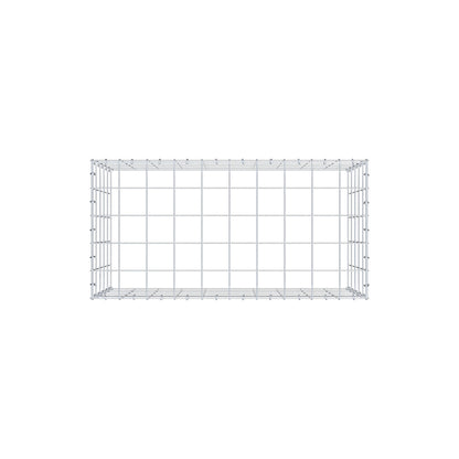 Typ 3 påbyggnadsgabion 100 cm x 50 cm x 50 cm (L x H x D), maskstorlek 10 cm x 10 cm, C-ring