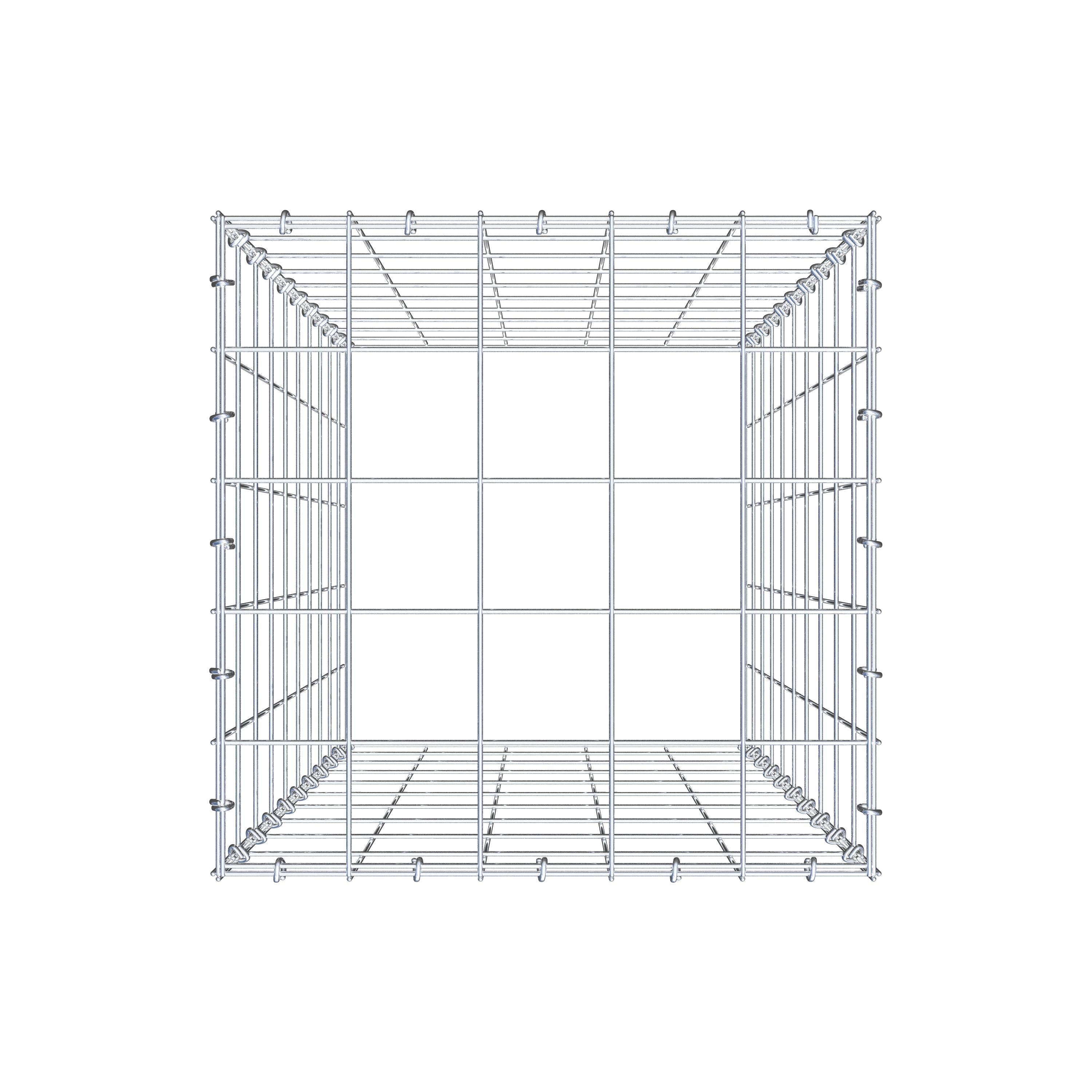 Schanskorf type 3 100 cm x 50 cm x 50 cm (L x H x D), maaswijdte 10 cm x 10 cm, C-ring