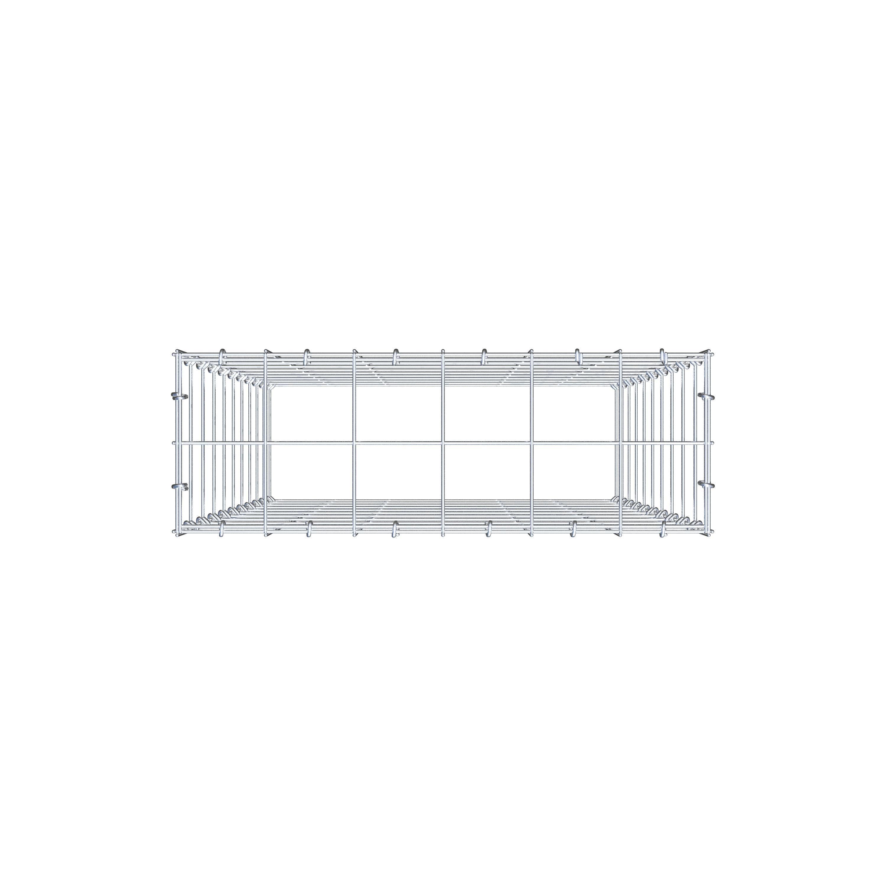 Gabião Tipo 3 100 cm x 60 cm x 20 cm (C x A x P), malhagem 10 cm x 10 cm, anel C