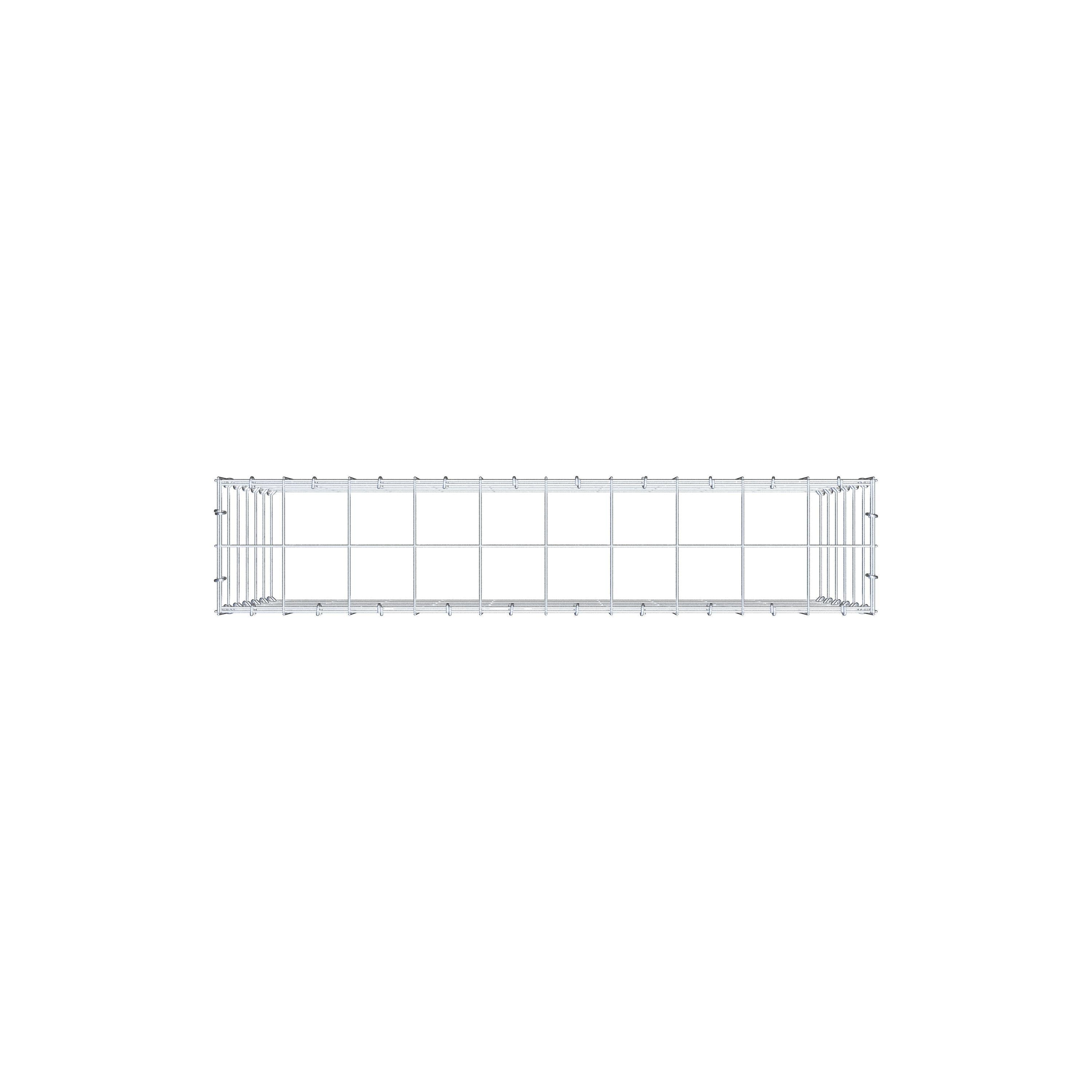 Schanskorf type 3 100 cm x 60 cm x 20 cm (L x H x D), maaswijdte 10 cm x 10 cm, C-ring