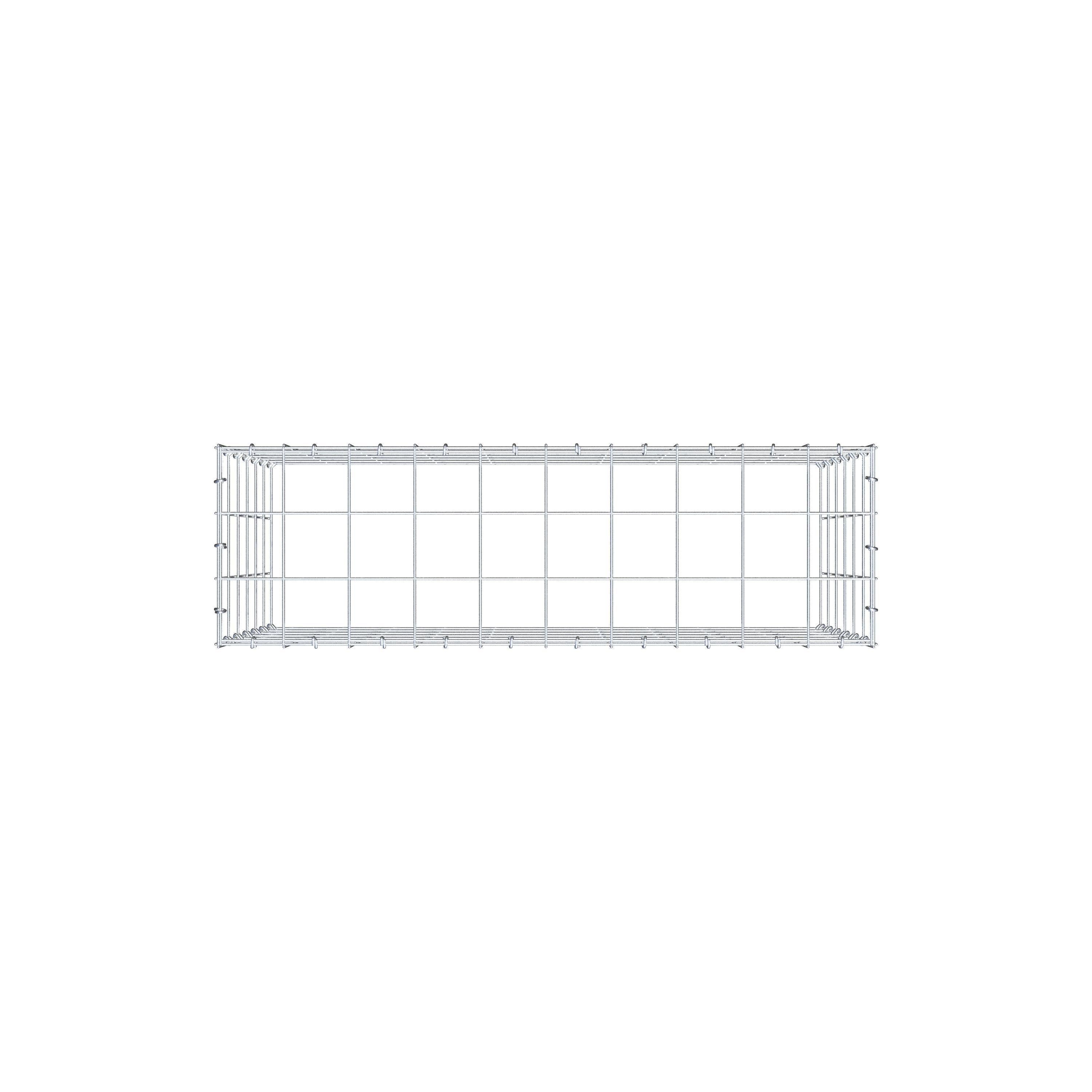 Gabião Tipo 3 100 cm x 60 cm x 30 cm (C x A x P), malhagem 10 cm x 10 cm, anel C