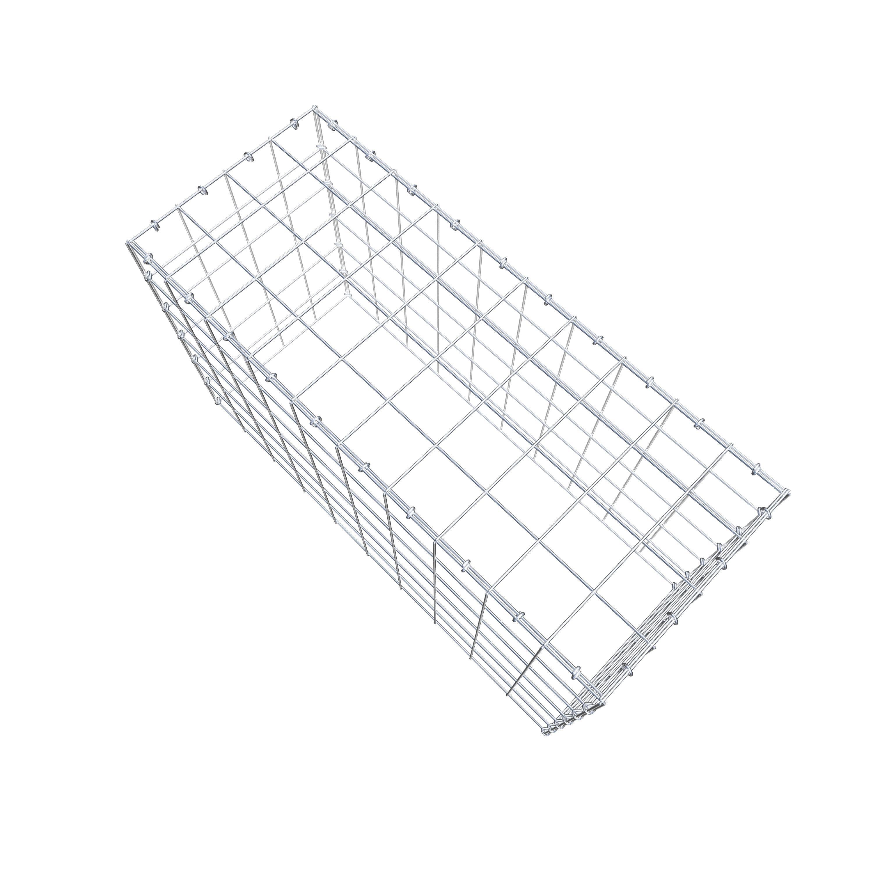 Monteret gabion type 3 100 cm x 60 cm x 40 cm (L x H x D), maskestørrelse 10 cm x 10 cm, C-ring