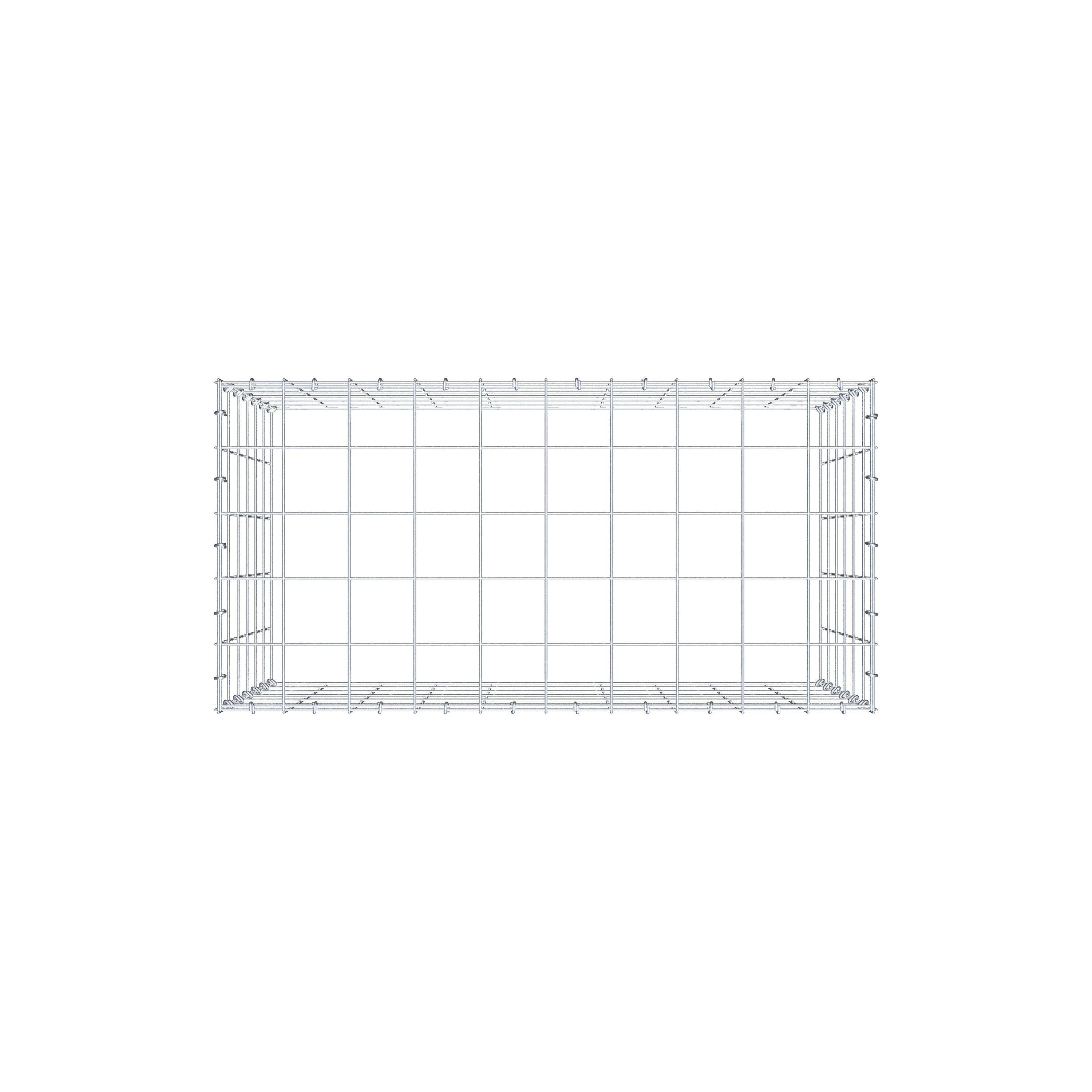 Schanskorf type 3 100 cm x 60 cm x 50 cm (L x H x D), maaswijdte 10 cm x 10 cm, C-ring